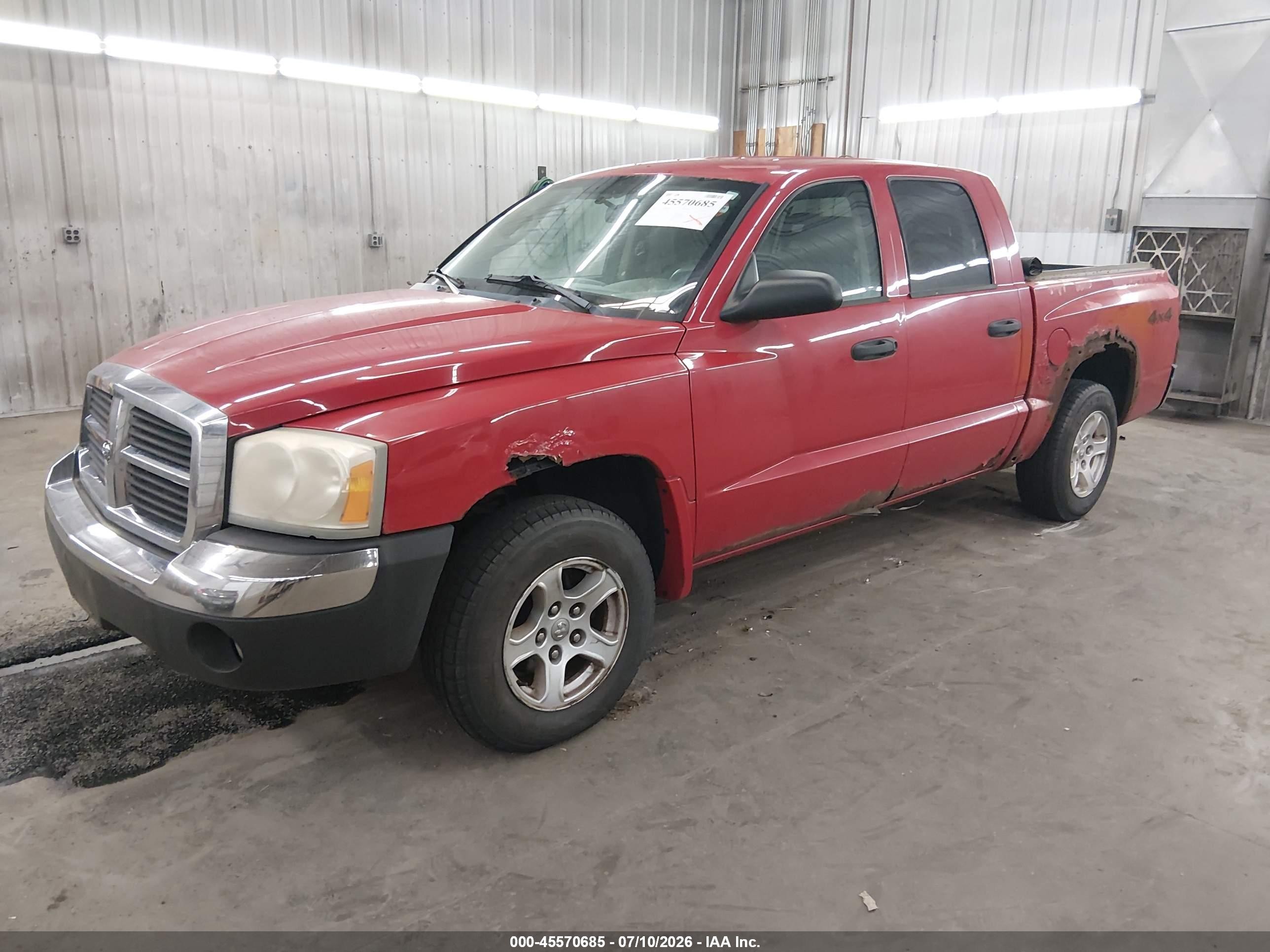 2005 Dodge Dakota Slt Red vin: 1D7HW48N85S245686