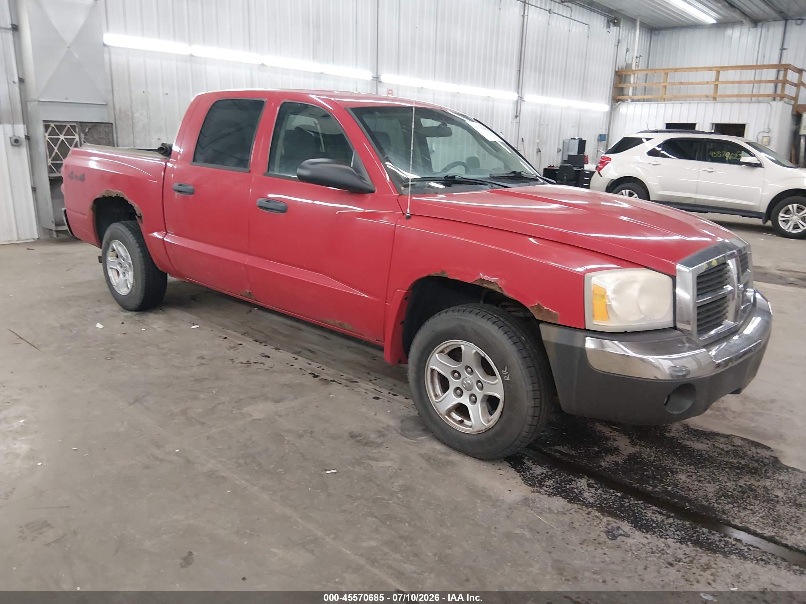 2005 Dodge Dakota Slt Red vin: 1D7HW48N85S245686