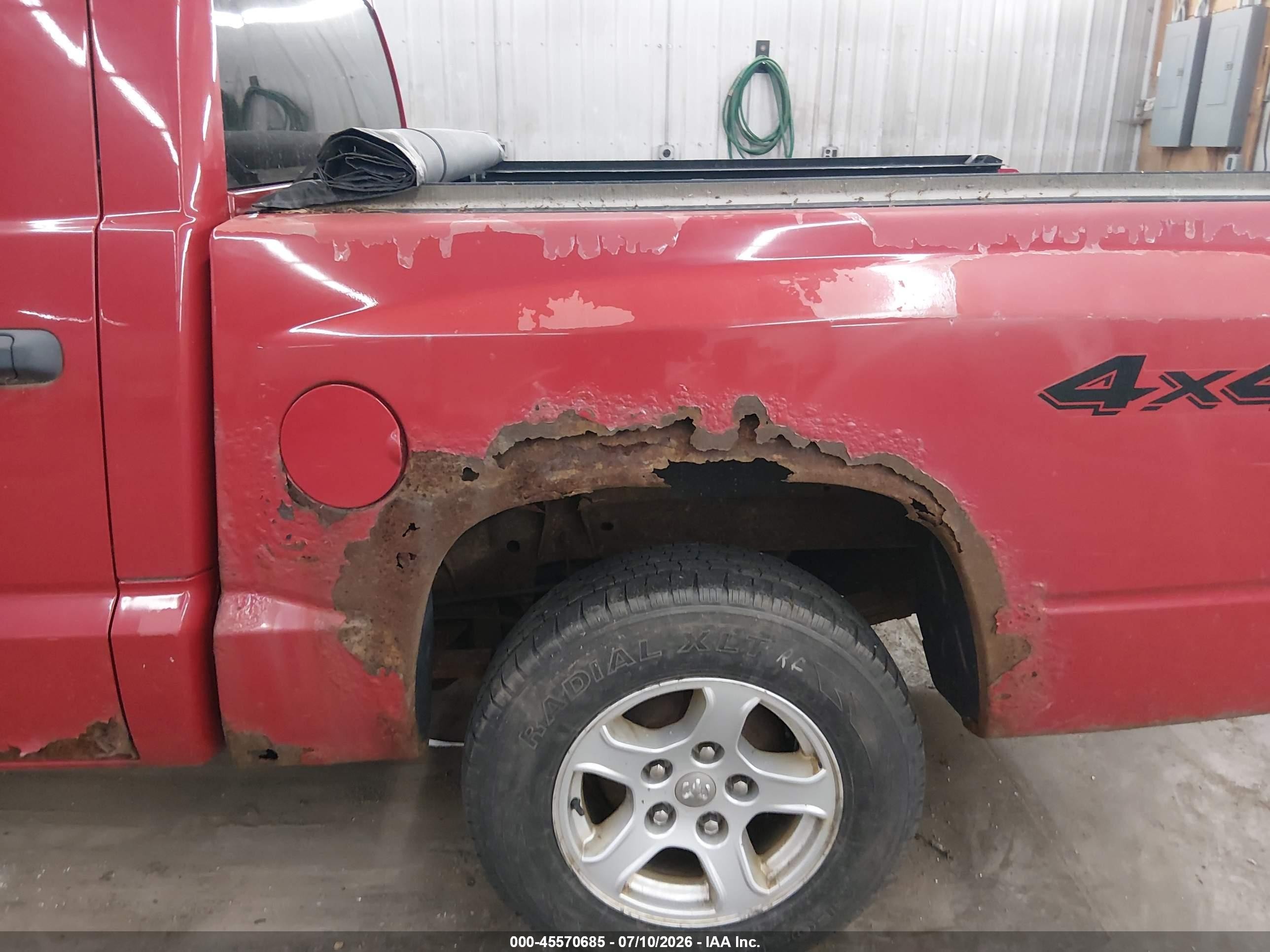 2005 Dodge Dakota Slt Red vin: 1D7HW48N85S245686