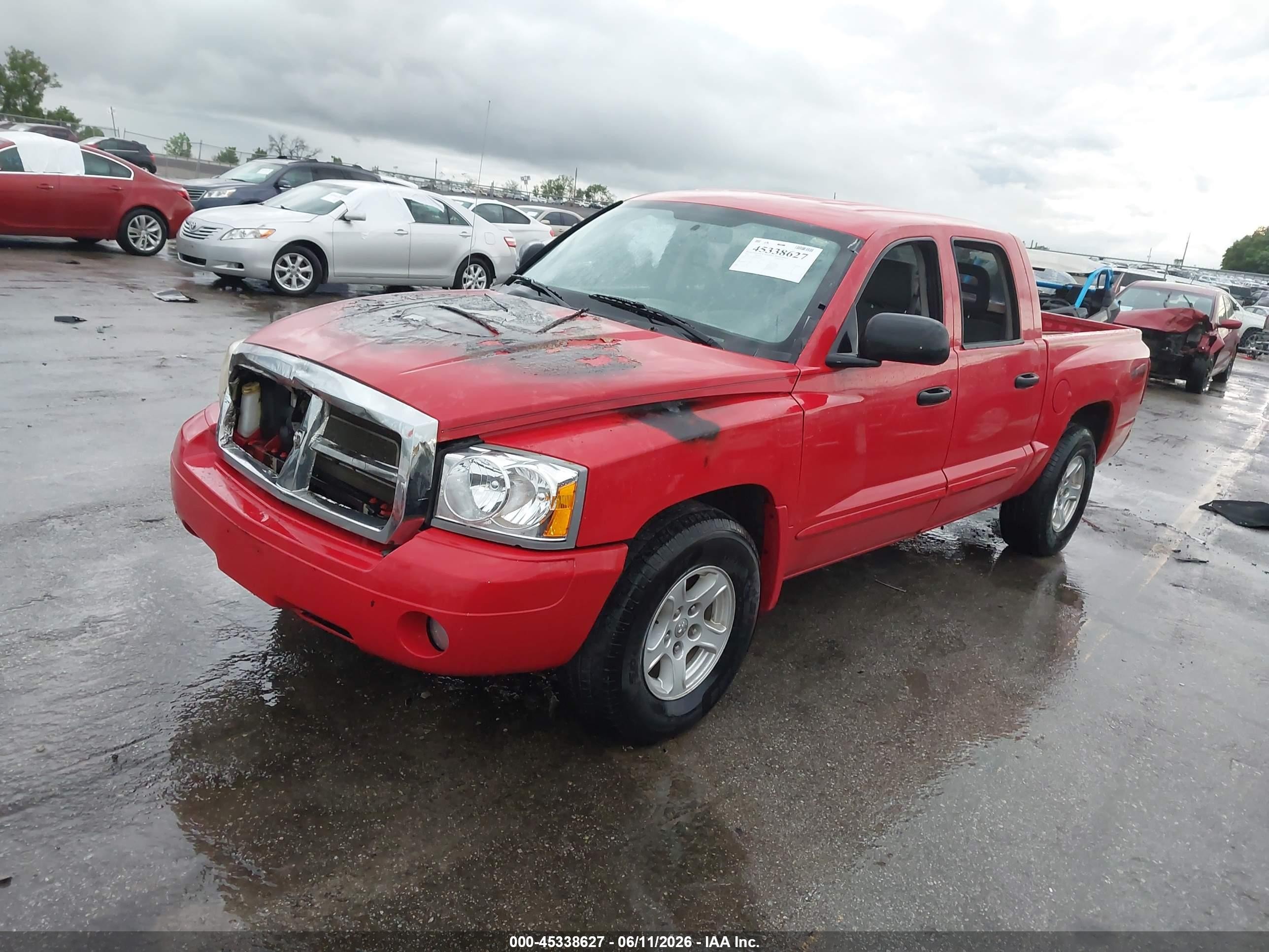 2005 Dodge Dakota Slt Красный vin: 1D7HW48N85S254596
