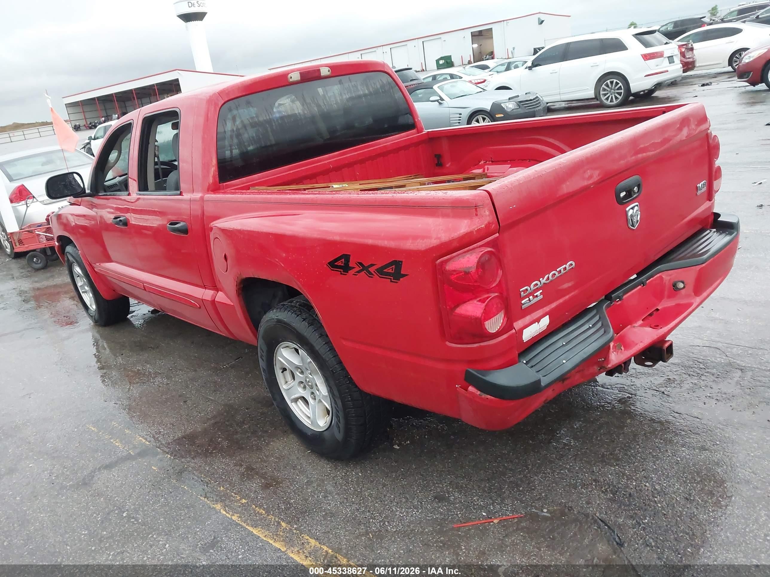 2005 Dodge Dakota Slt Красный vin: 1D7HW48N85S254596