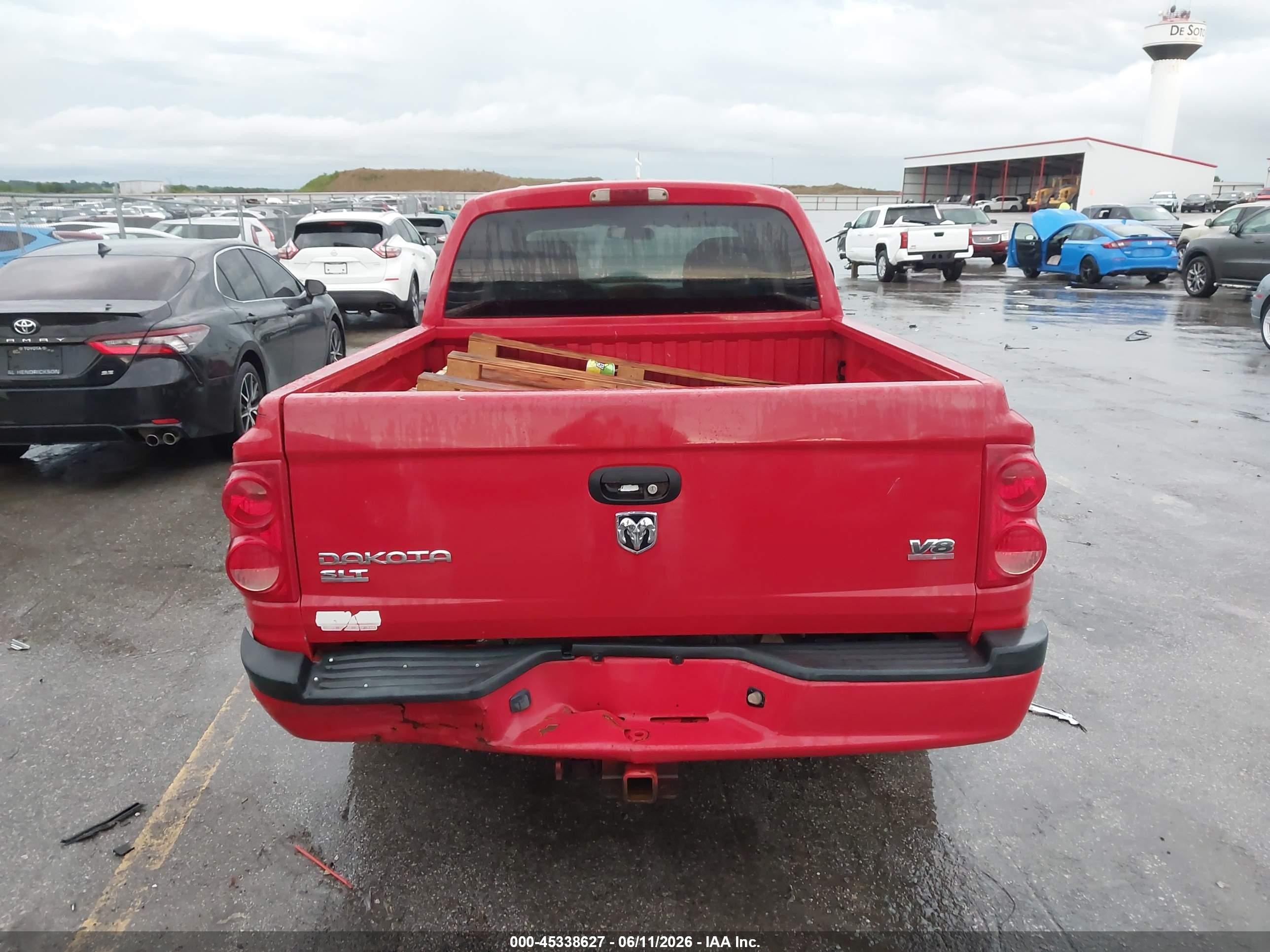 2005 Dodge Dakota Slt Красный vin: 1D7HW48N85S254596
