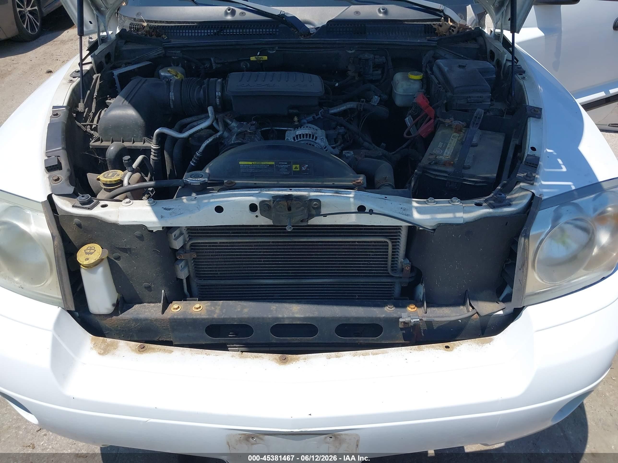 2006 Dodge Dakota Slt White vin: 1D7HW48N86S525478