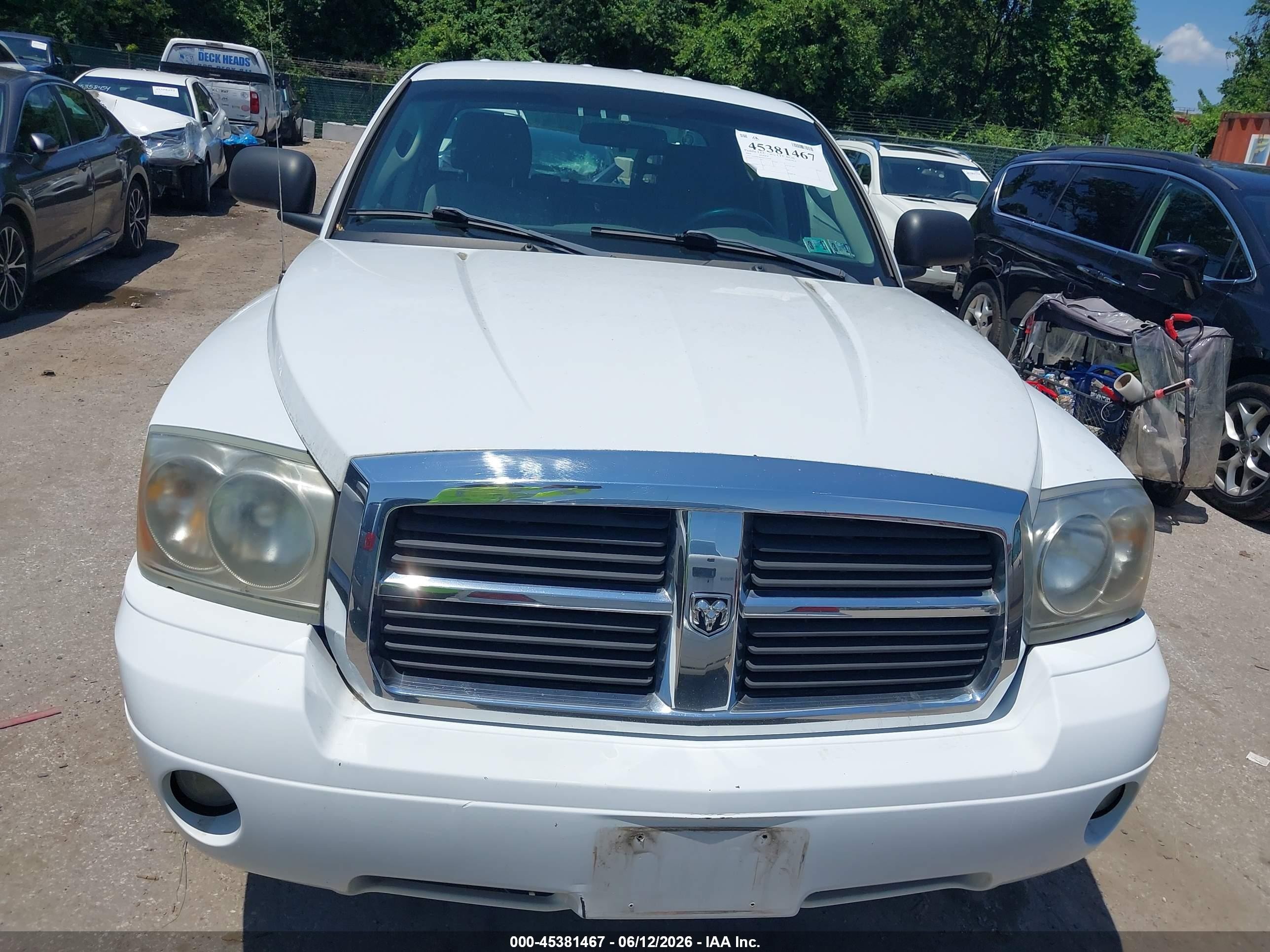 2006 Dodge Dakota Slt White vin: 1D7HW48N86S525478