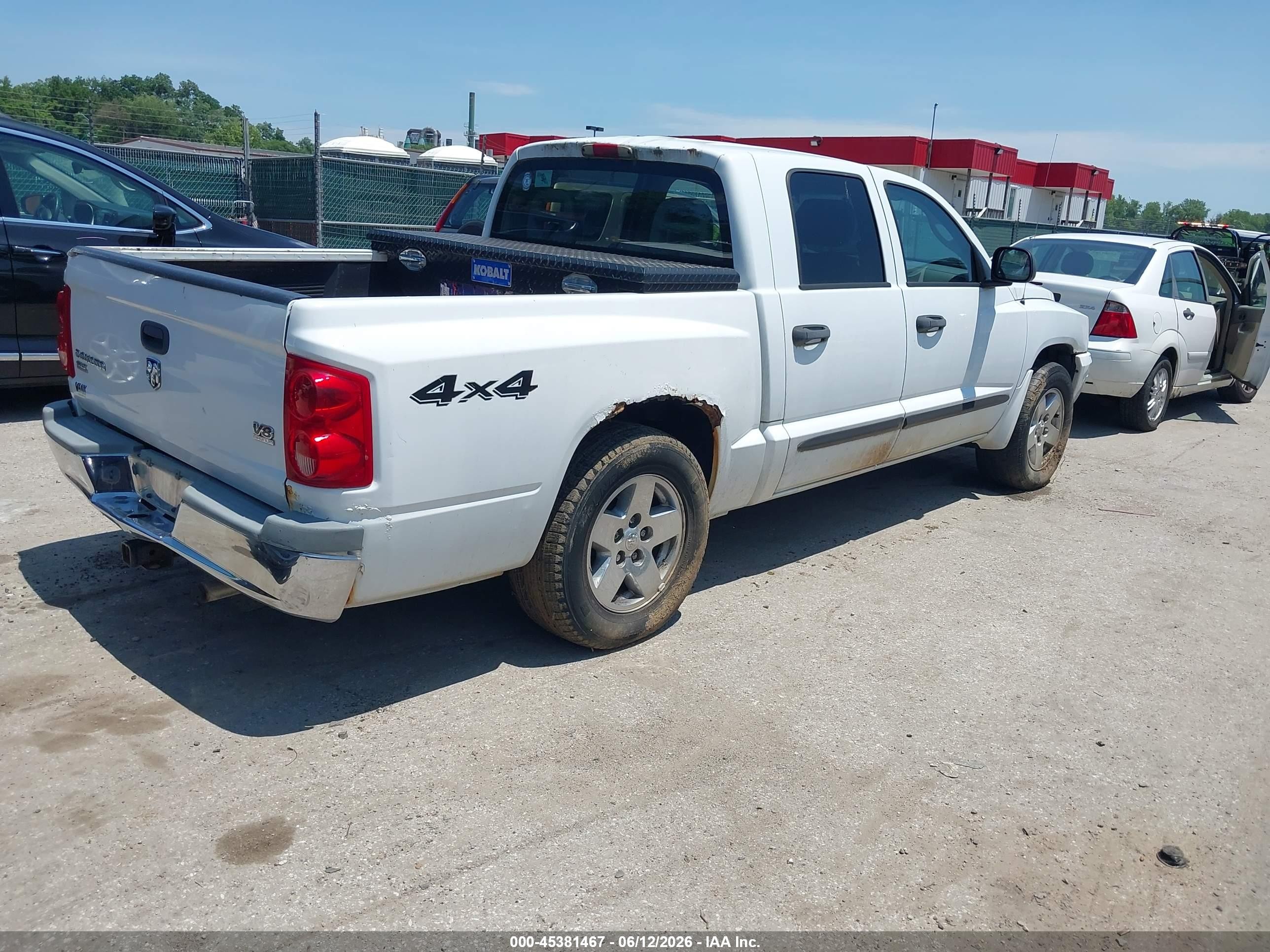 2006 Dodge Dakota Slt White vin: 1D7HW48N86S525478