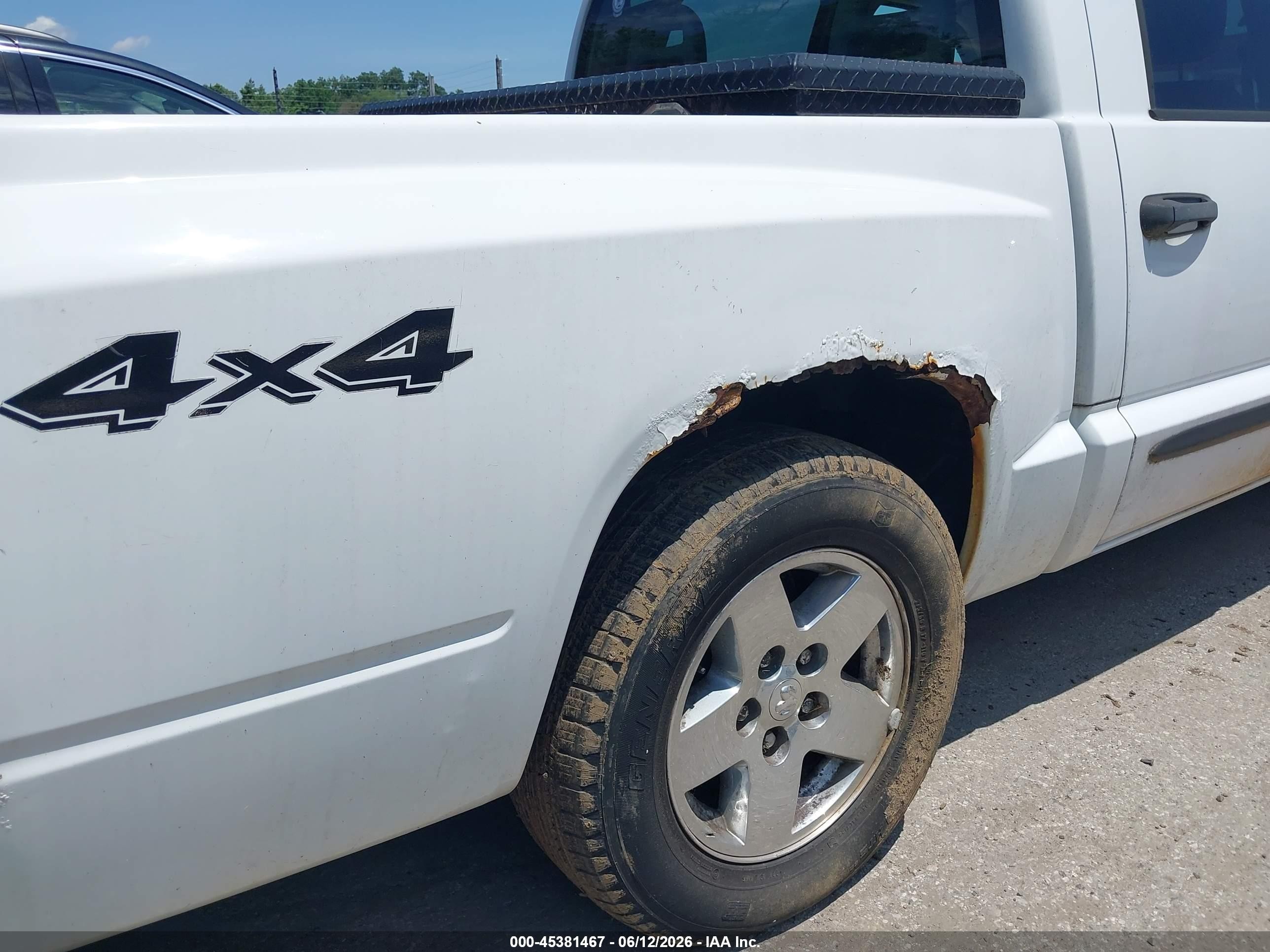 2006 Dodge Dakota Slt White vin: 1D7HW48N86S525478
