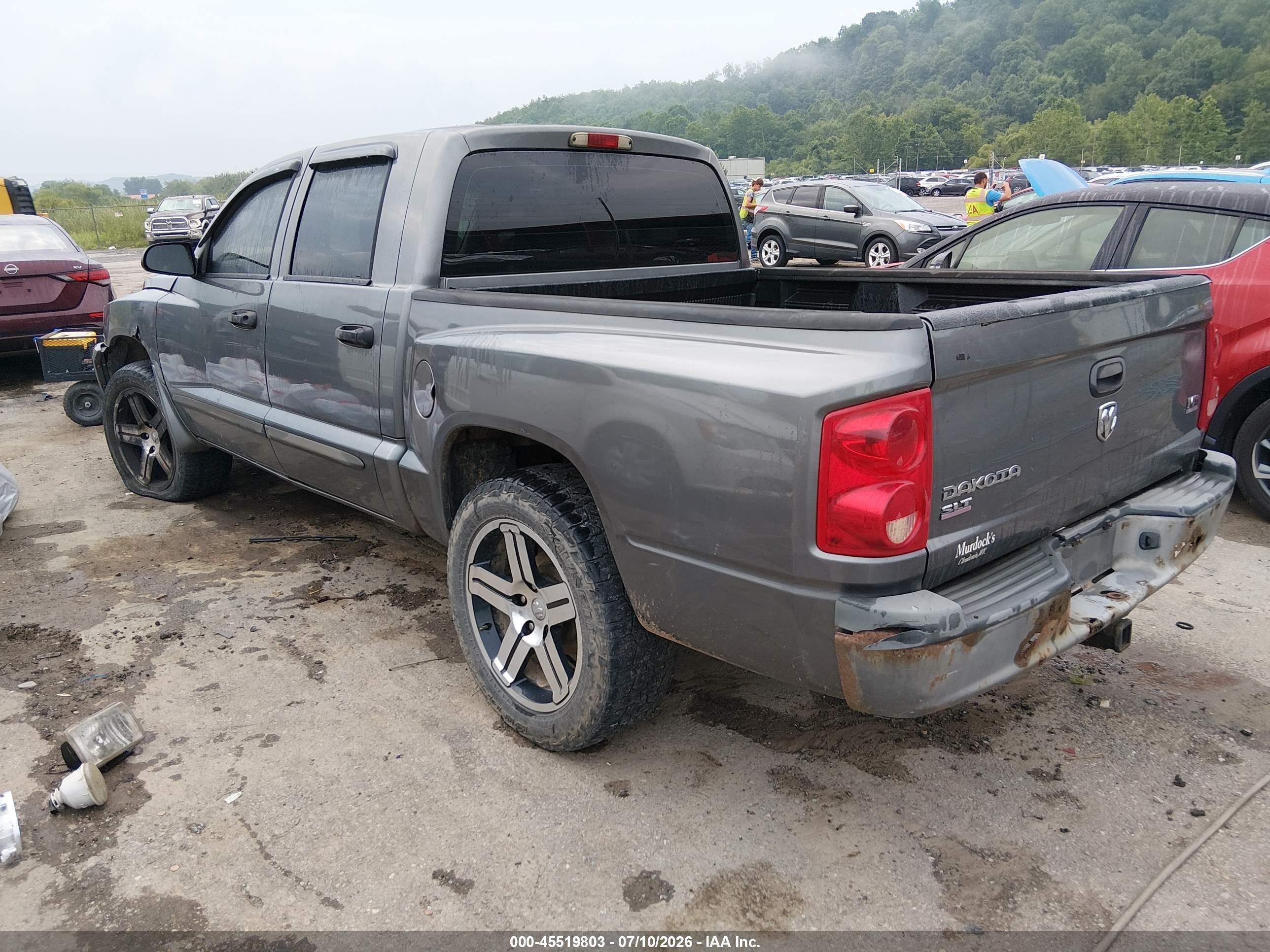 2006 Dodge Dakota Slt Gray vin: 1D7HW48N86S594672