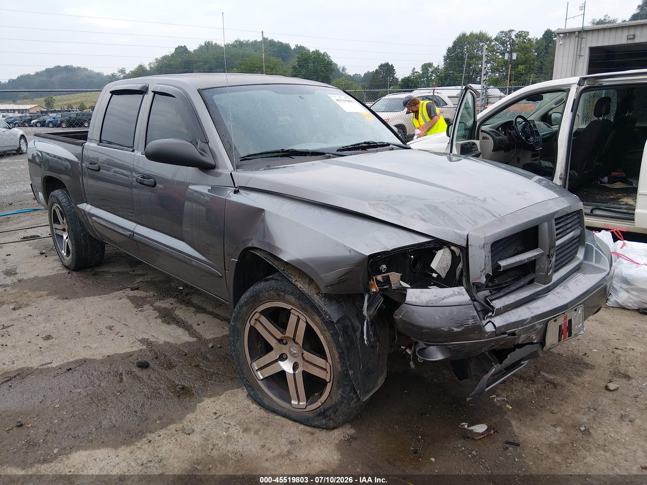 2006 Dodge Dakota Slt Gray vin: 1D7HW48N86S594672