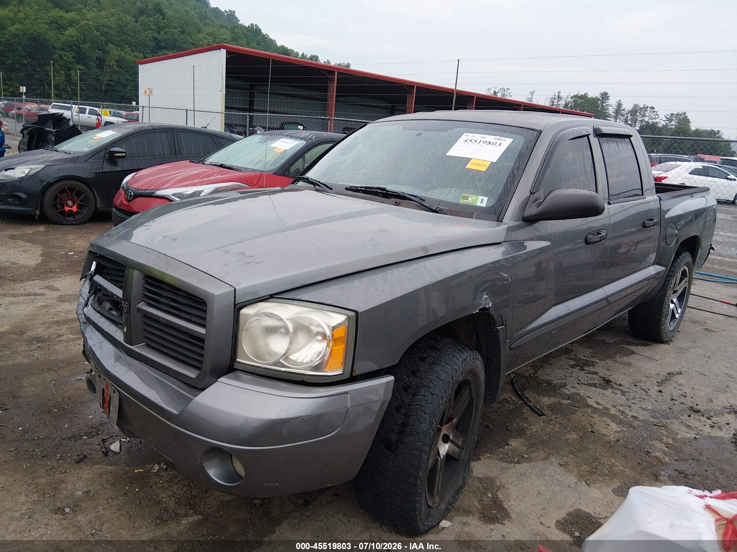 2006 Dodge Dakota Slt Gray vin: 1D7HW48N86S594672