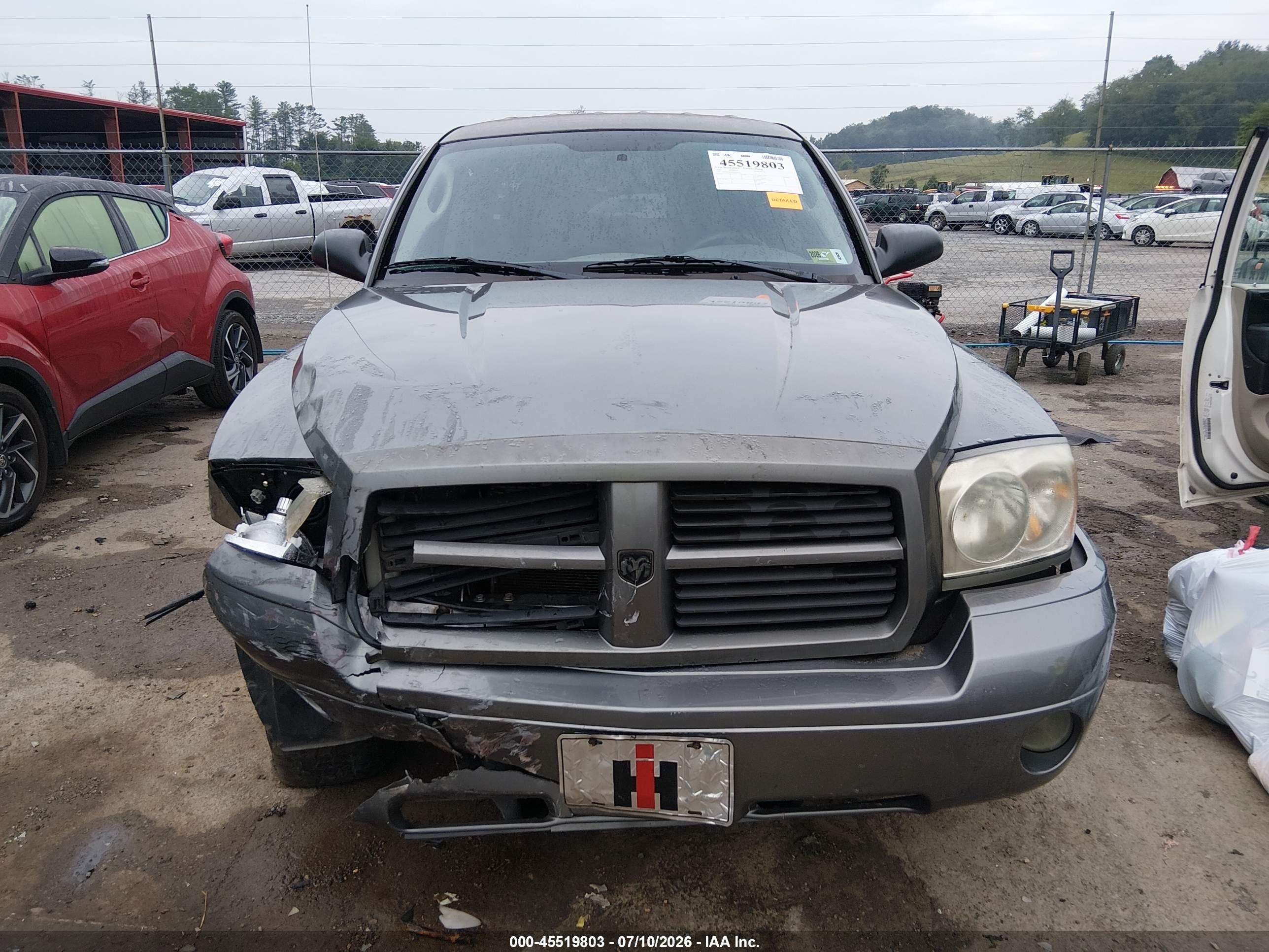 2006 Dodge Dakota Slt Gray vin: 1D7HW48N86S594672