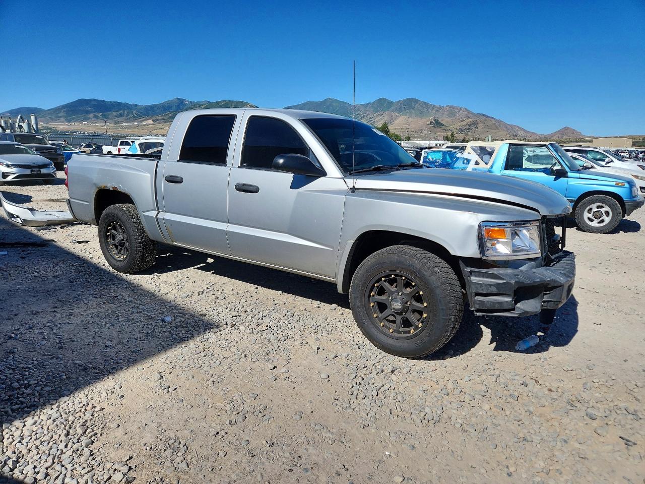 2008 Dodge Dakota Quad Slt Silver vin: 1D7HW48N88S560573