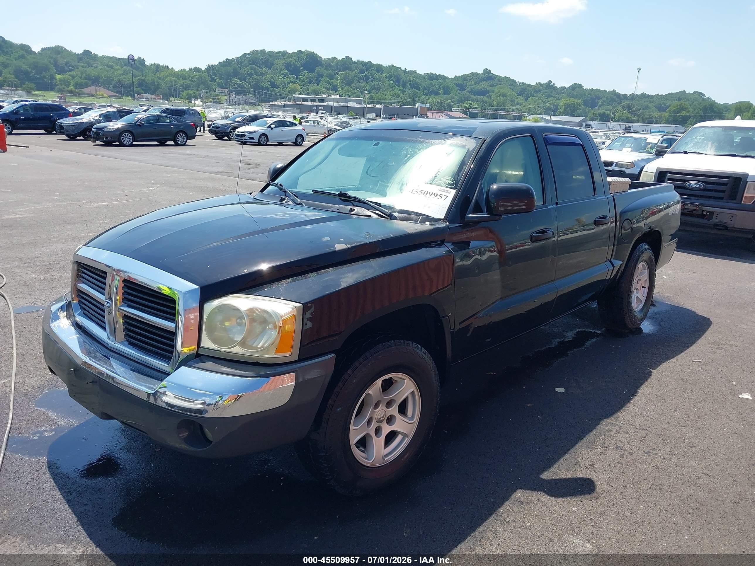 2005 Dodge Dakota Slt Черный vin: 1D7HW48N95S227116