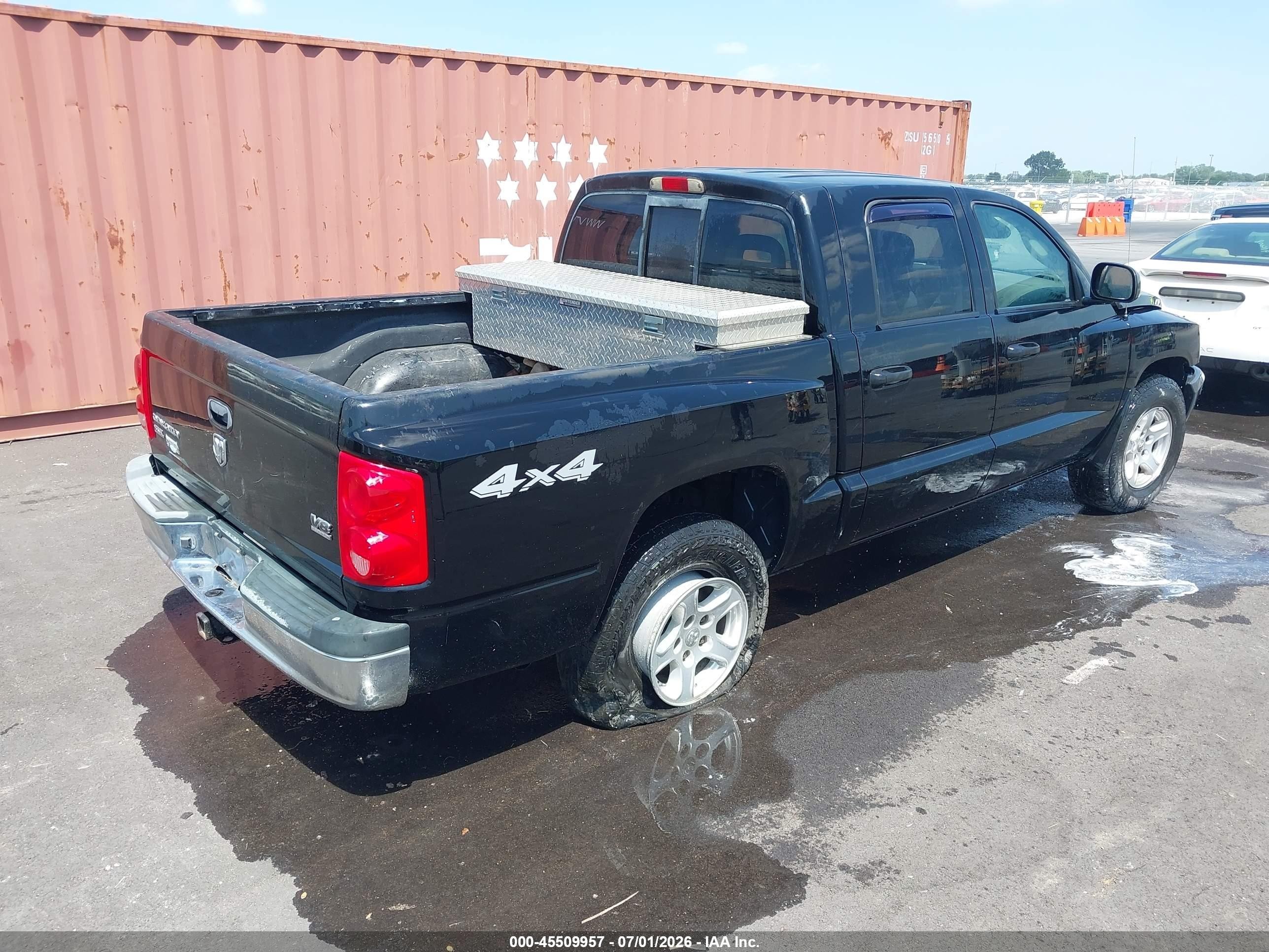 2005 Dodge Dakota Slt Черный vin: 1D7HW48N95S227116