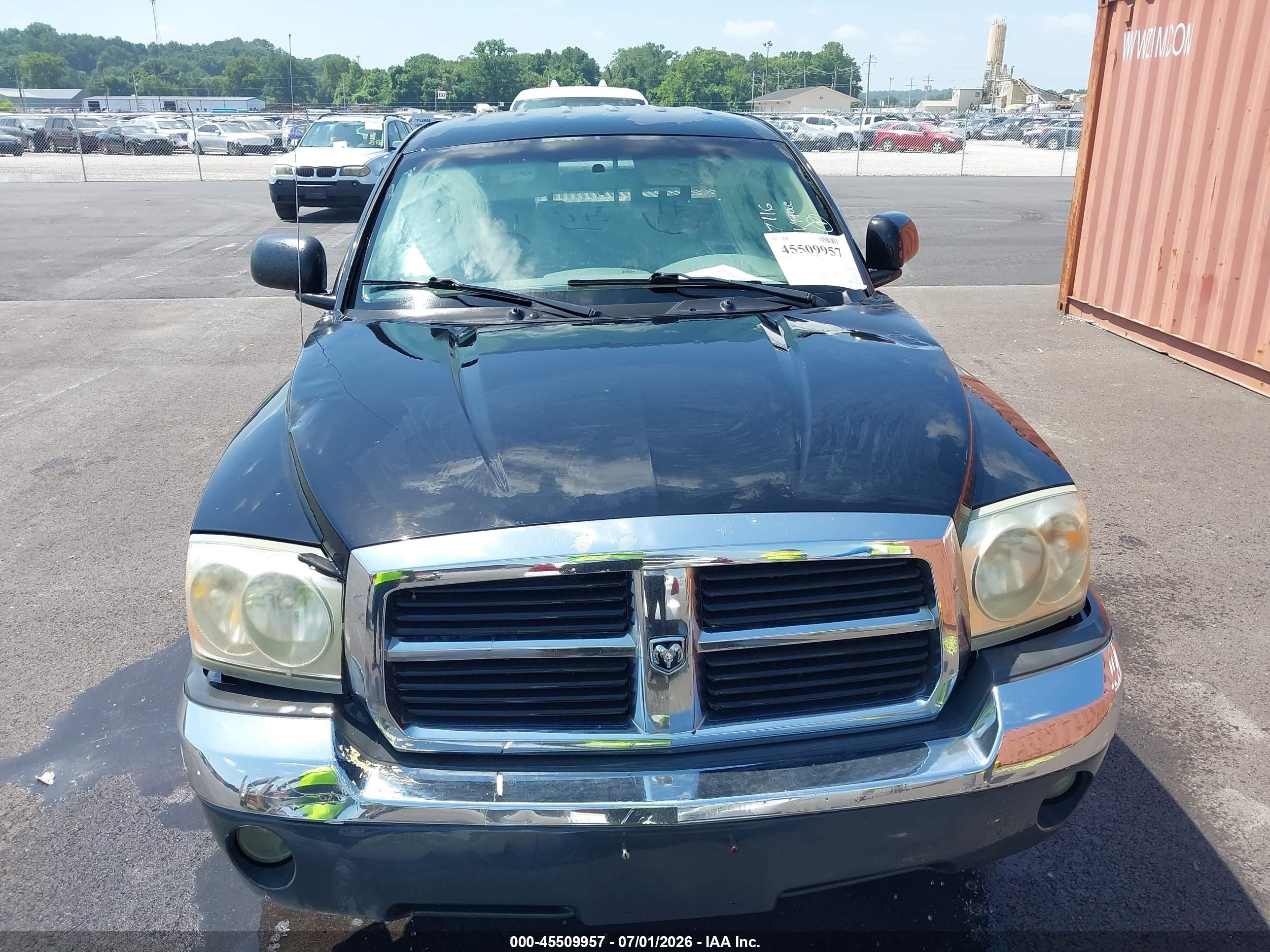 2005 Dodge Dakota Slt Черный vin: 1D7HW48N95S227116