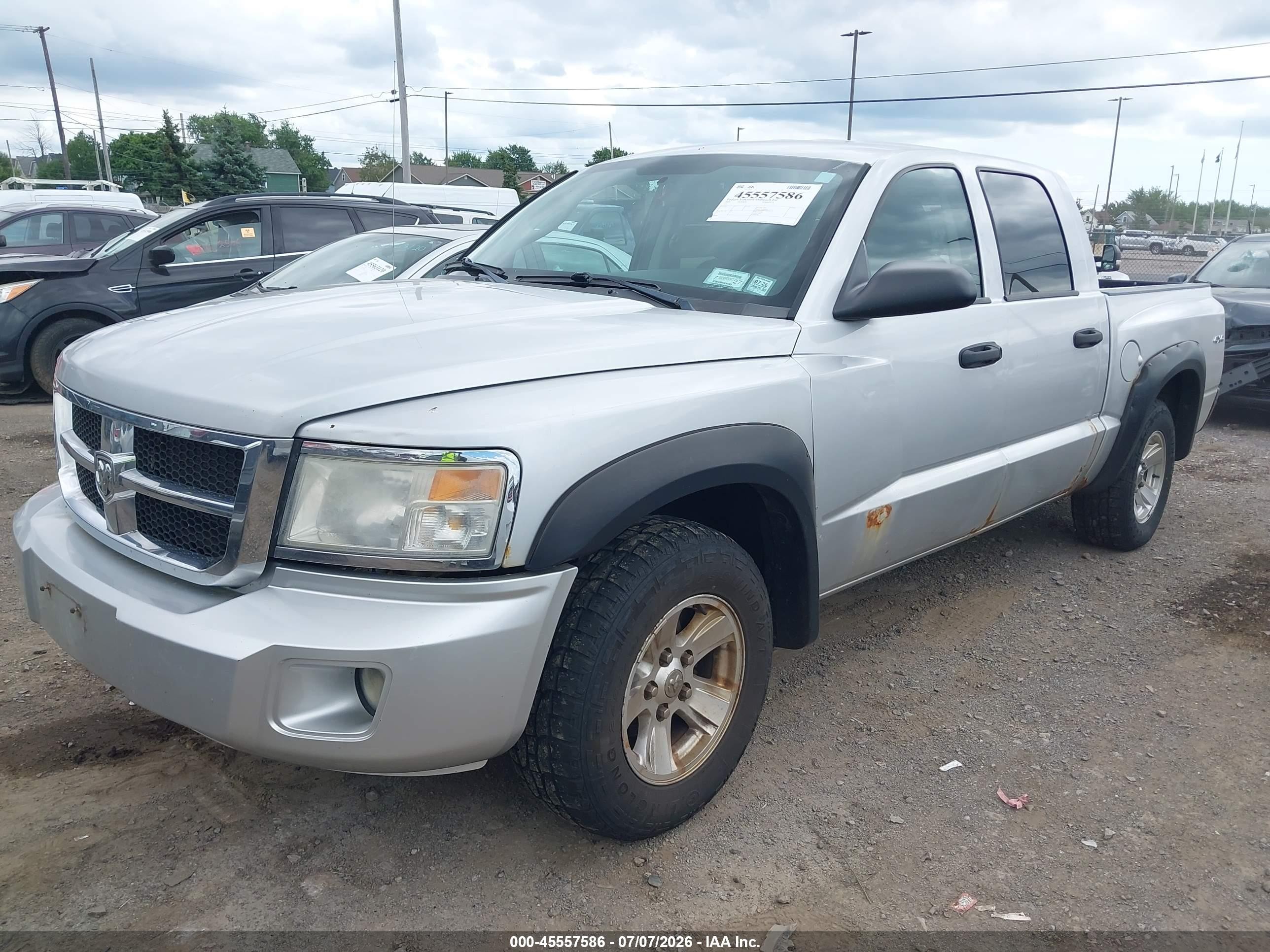 2008 Dodge Dakota Slt Silver vin: 1D7HW48N98S626757