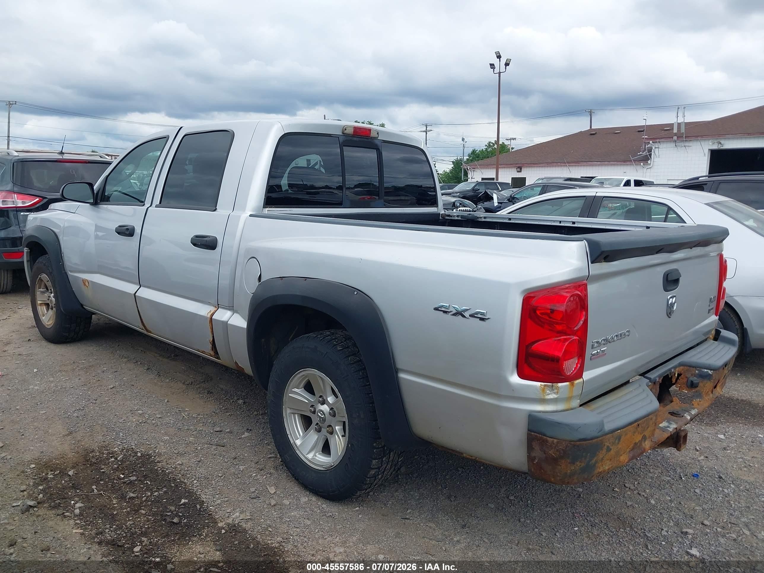 2008 Dodge Dakota Slt Silver vin: 1D7HW48N98S626757