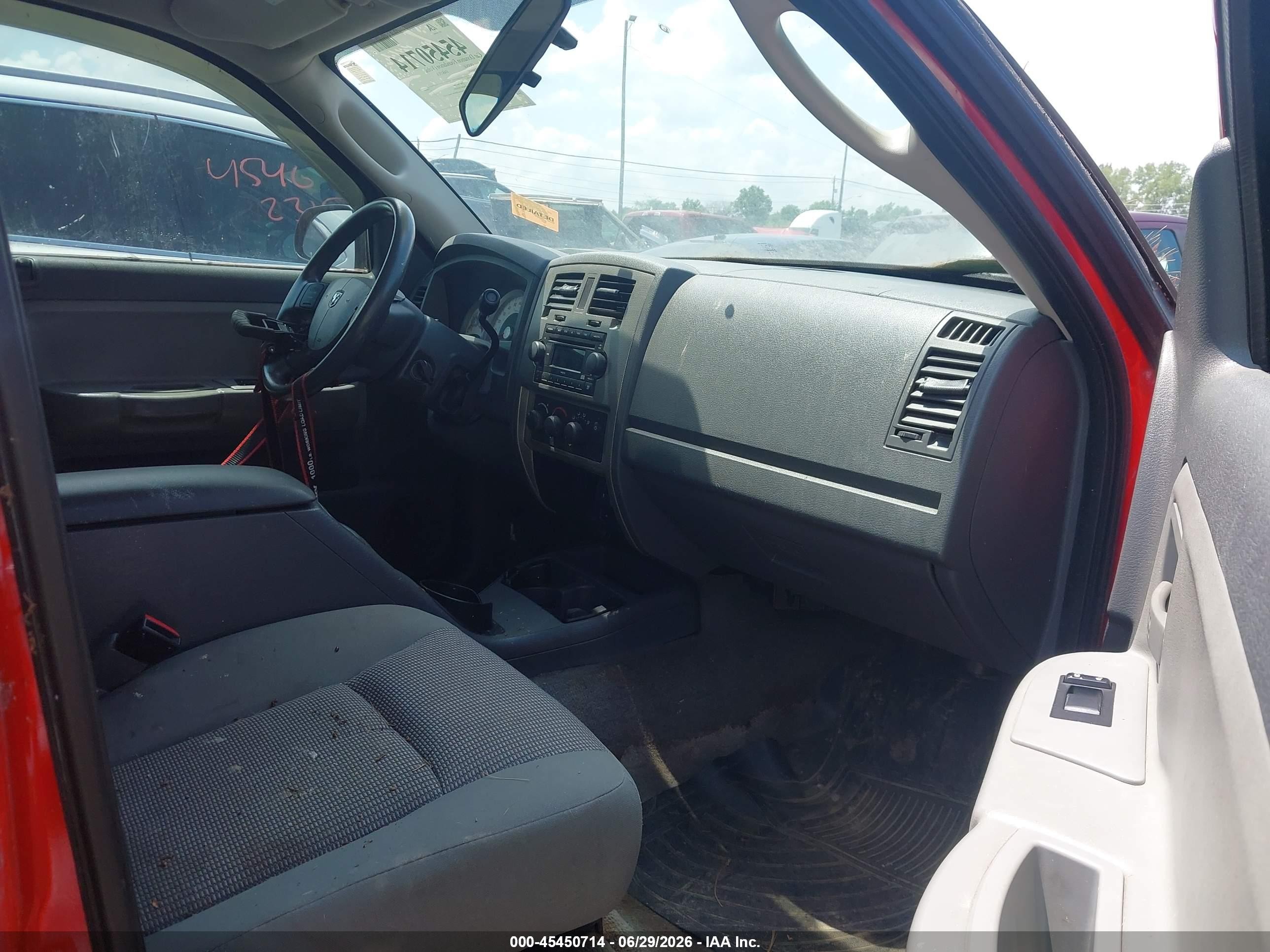 2007 Dodge Dakota Slt Red vin: 1D7HW48P27S199907