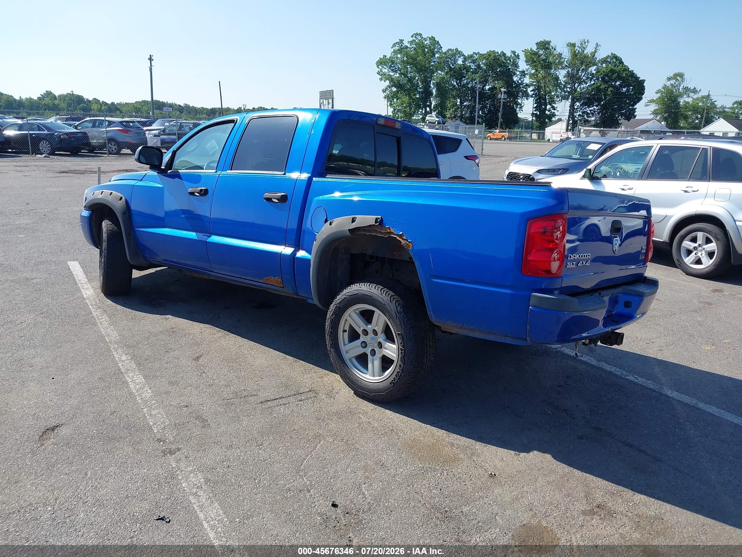 2007 Dodge Dakota Slt Blue vin: 1D7HW48P27S259345