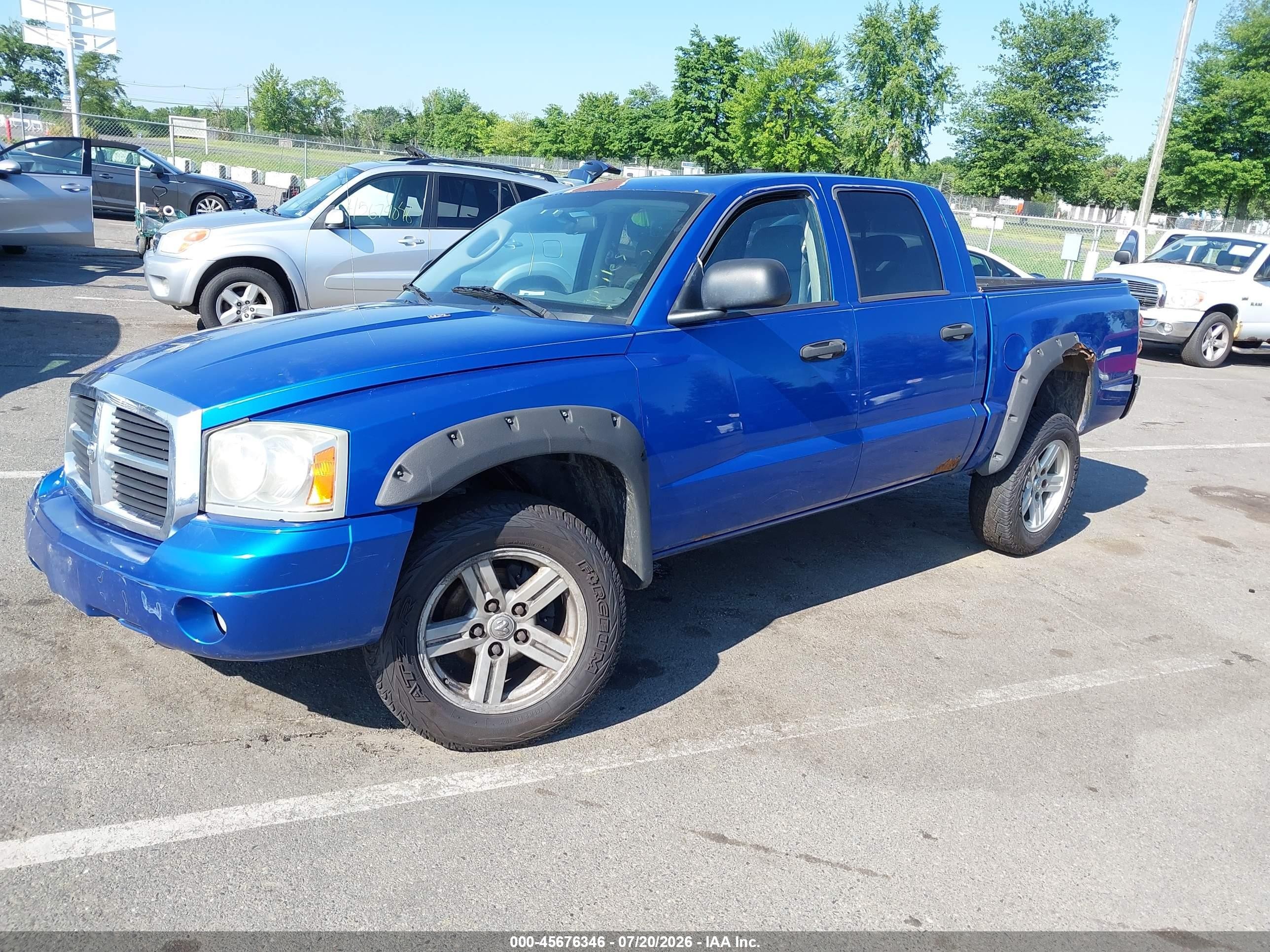 2007 Dodge Dakota Slt Blue vin: 1D7HW48P27S259345