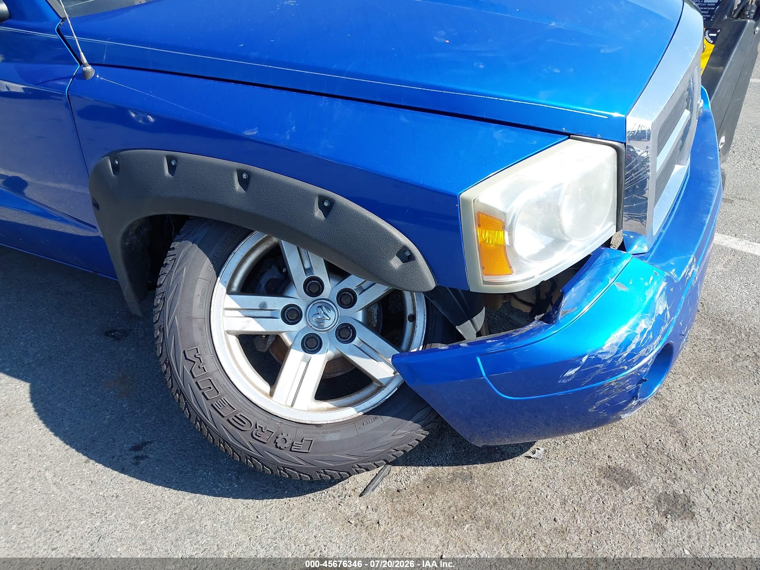 2007 Dodge Dakota Slt Blue vin: 1D7HW48P27S259345