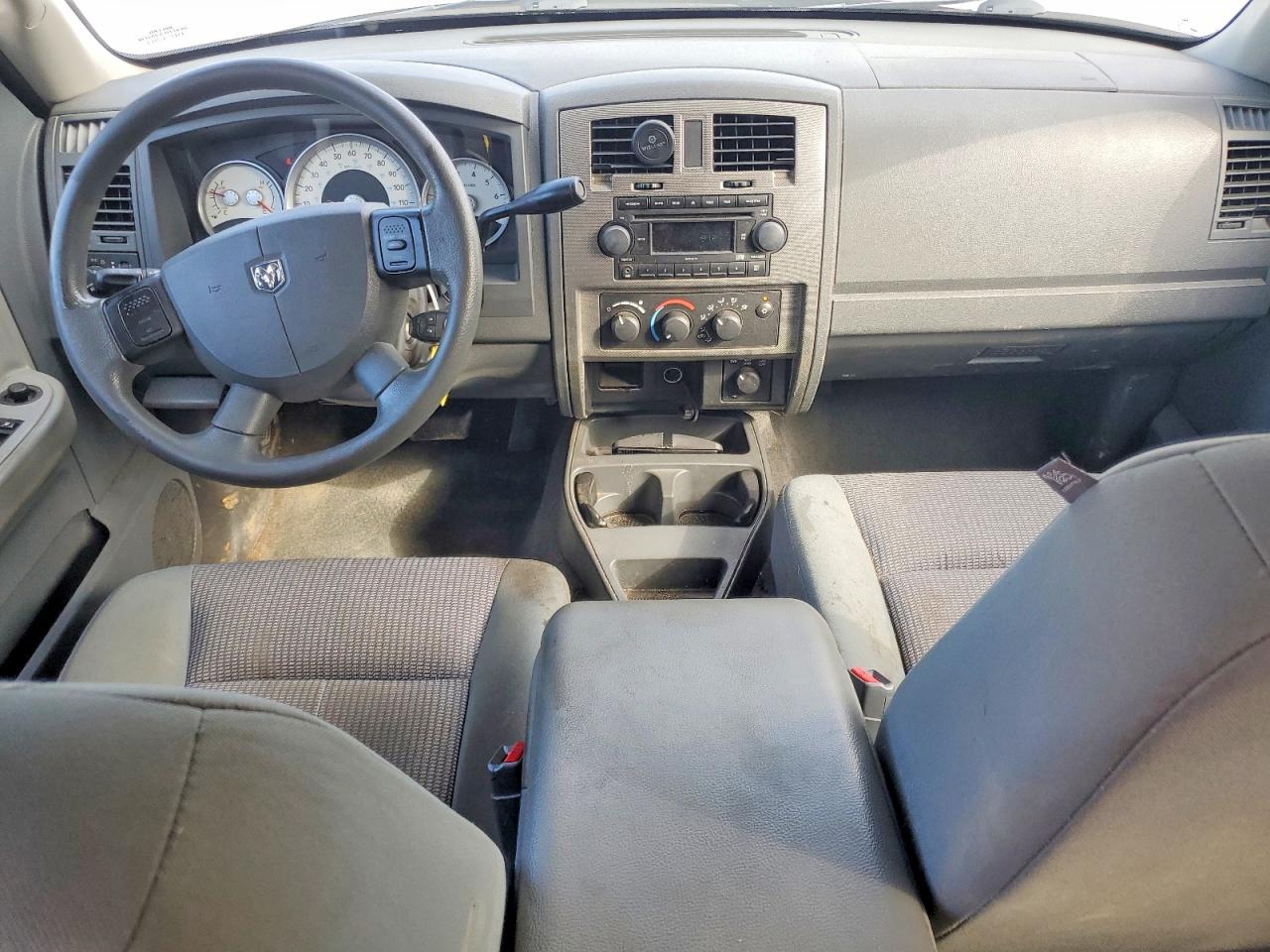 2007 Dodge Dakota Quad Slt Silver vin: 1D7HW48P37S212566