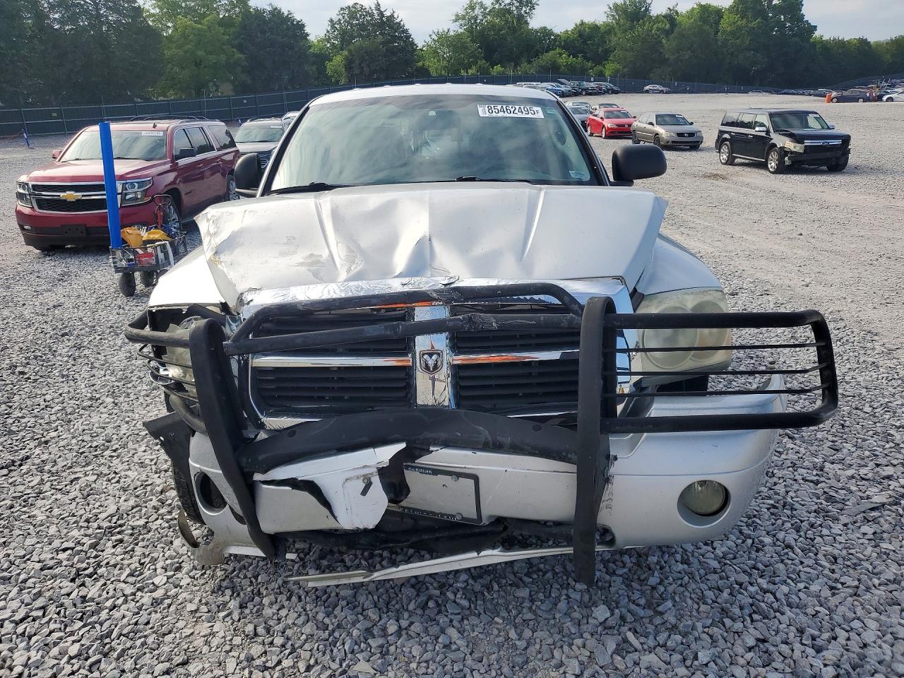 2007 Dodge Dakota Quad Slt Silver vin: 1D7HW48P37S212566