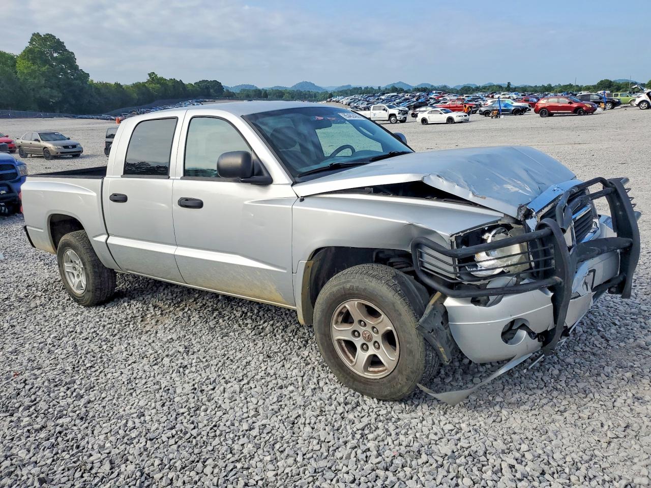 2007 Dodge Dakota Quad Slt Silver vin: 1D7HW48P37S212566