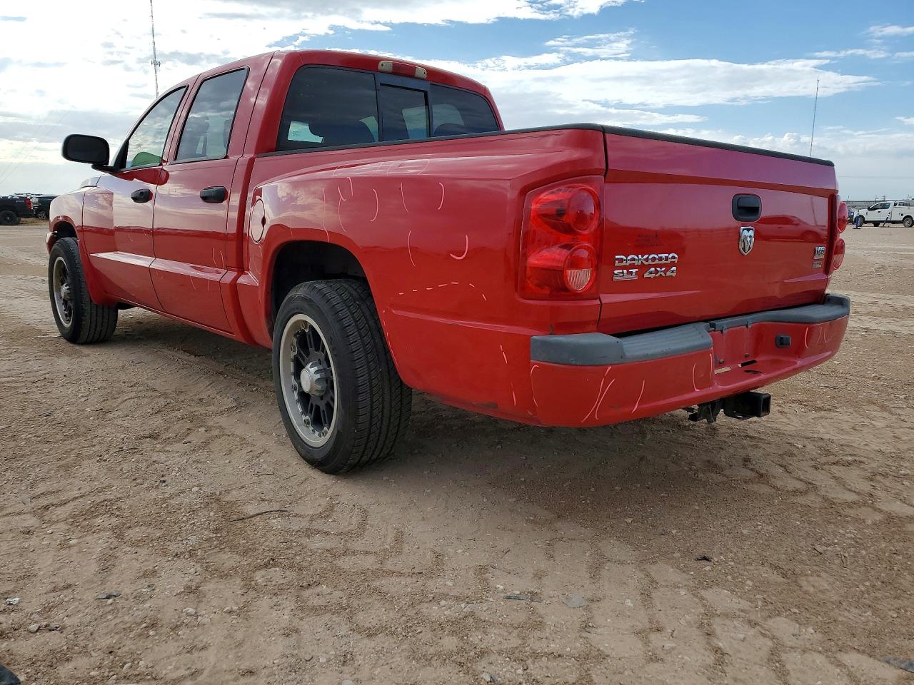 2007 Dodge Dakota Quad Slt Red vin: 1D7HW48P57S268007
