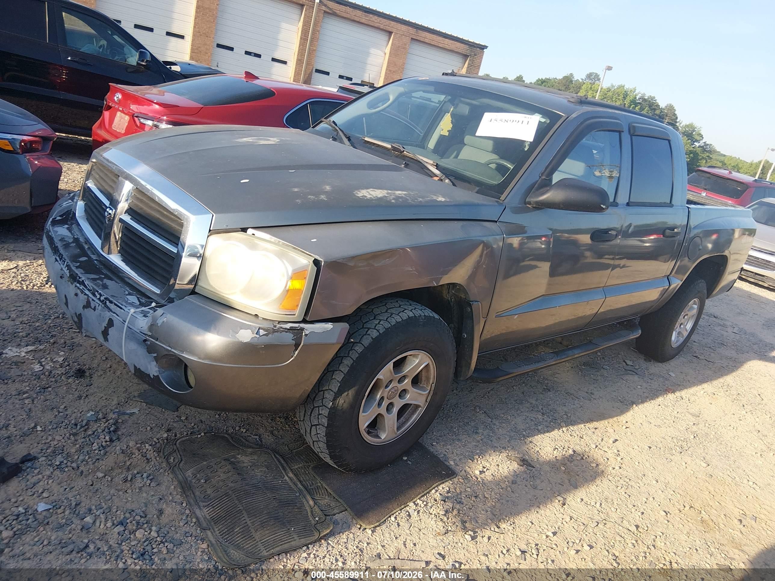 2007 Dodge Dakota Slt Gray vin: 1D7HW48P87S165602