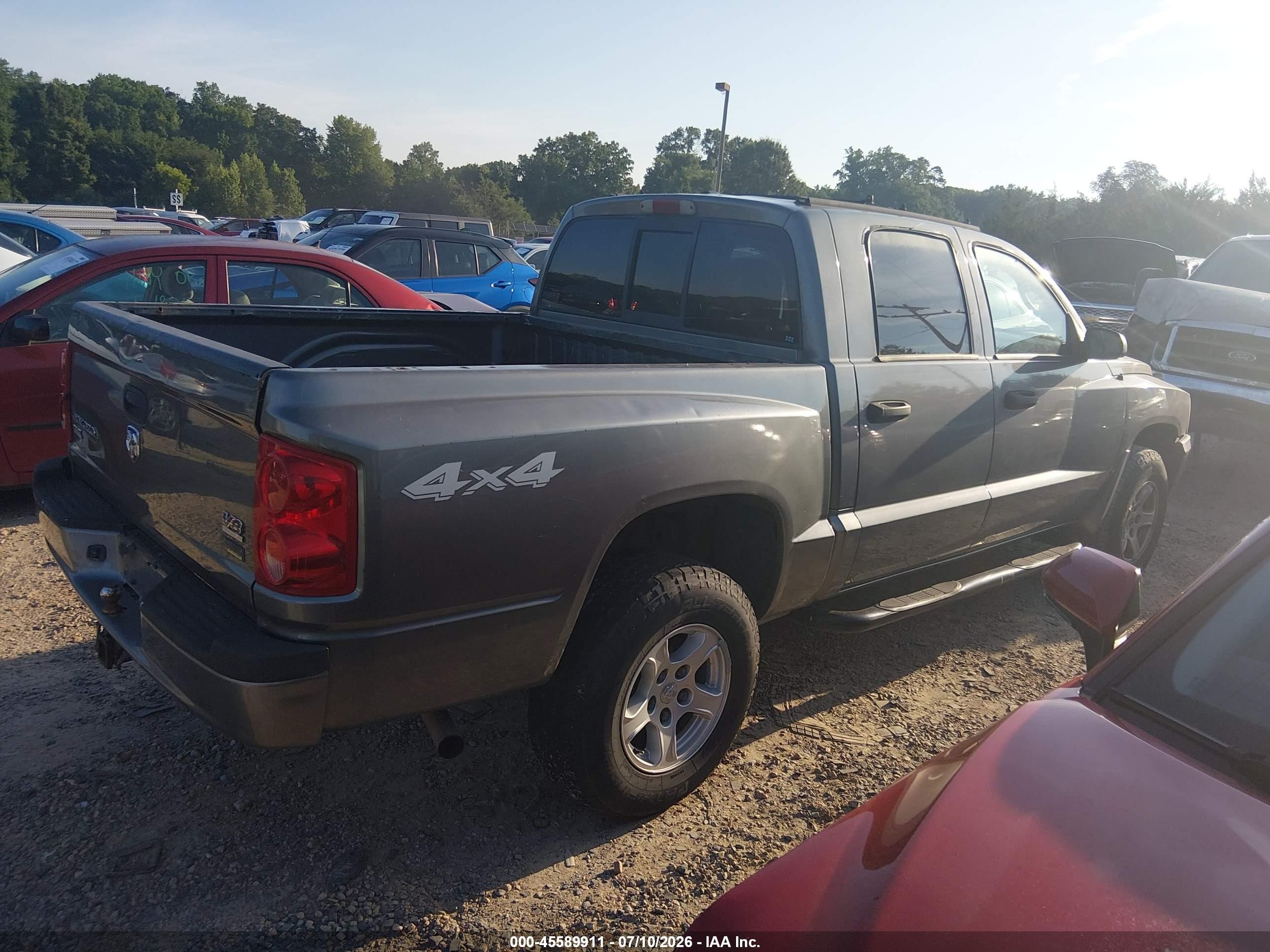 2007 Dodge Dakota Slt Gray vin: 1D7HW48P87S165602