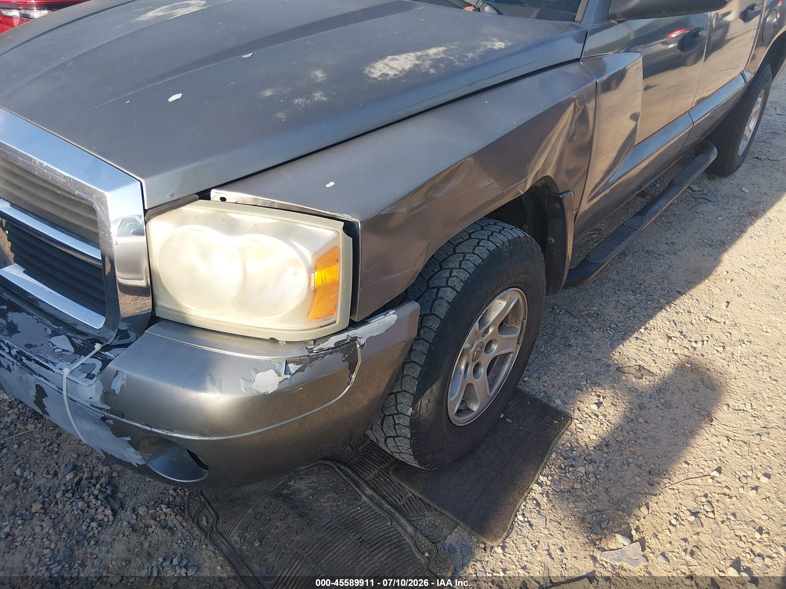 2007 Dodge Dakota Slt Gray vin: 1D7HW48P87S165602