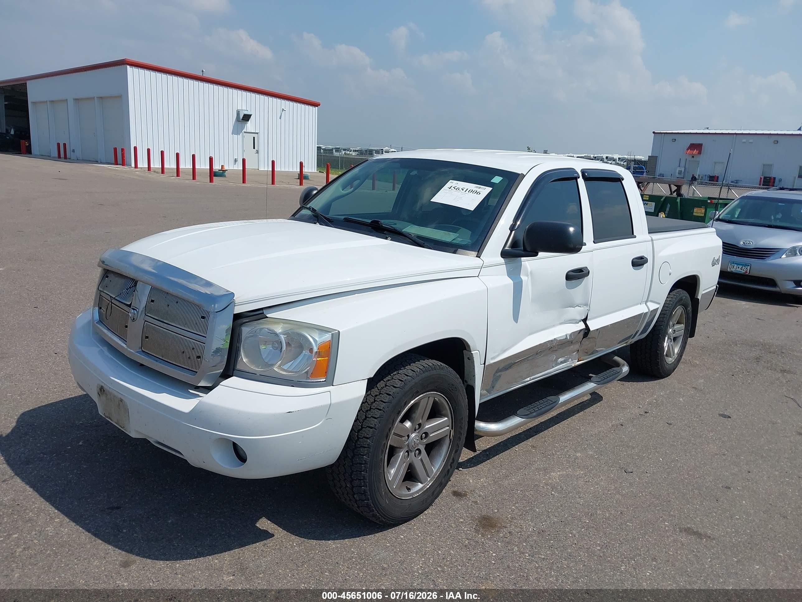 2007 Dodge Dakota Slt White vin: 1D7HW48P87S241416