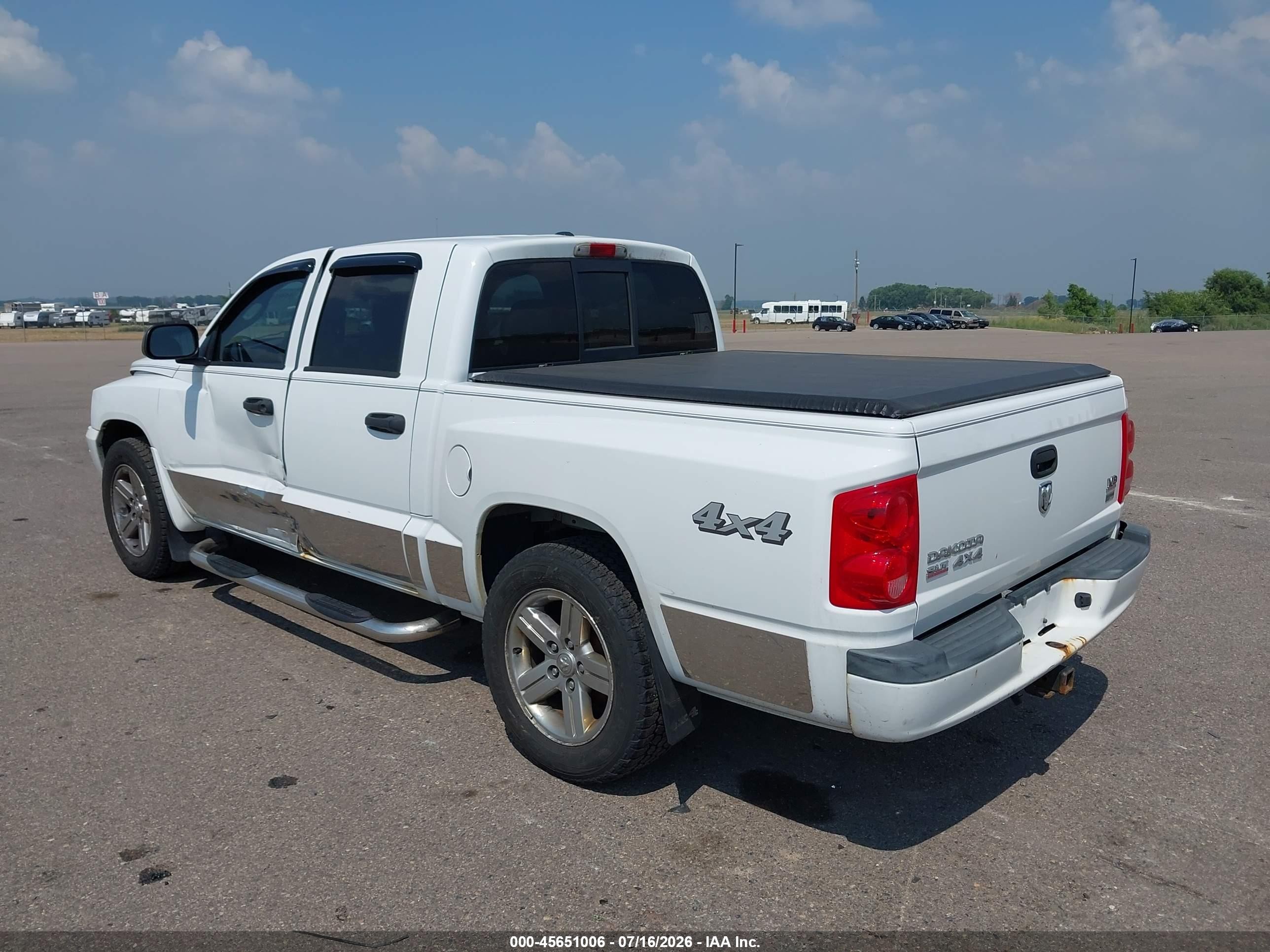 2007 Dodge Dakota Slt White vin: 1D7HW48P87S241416
