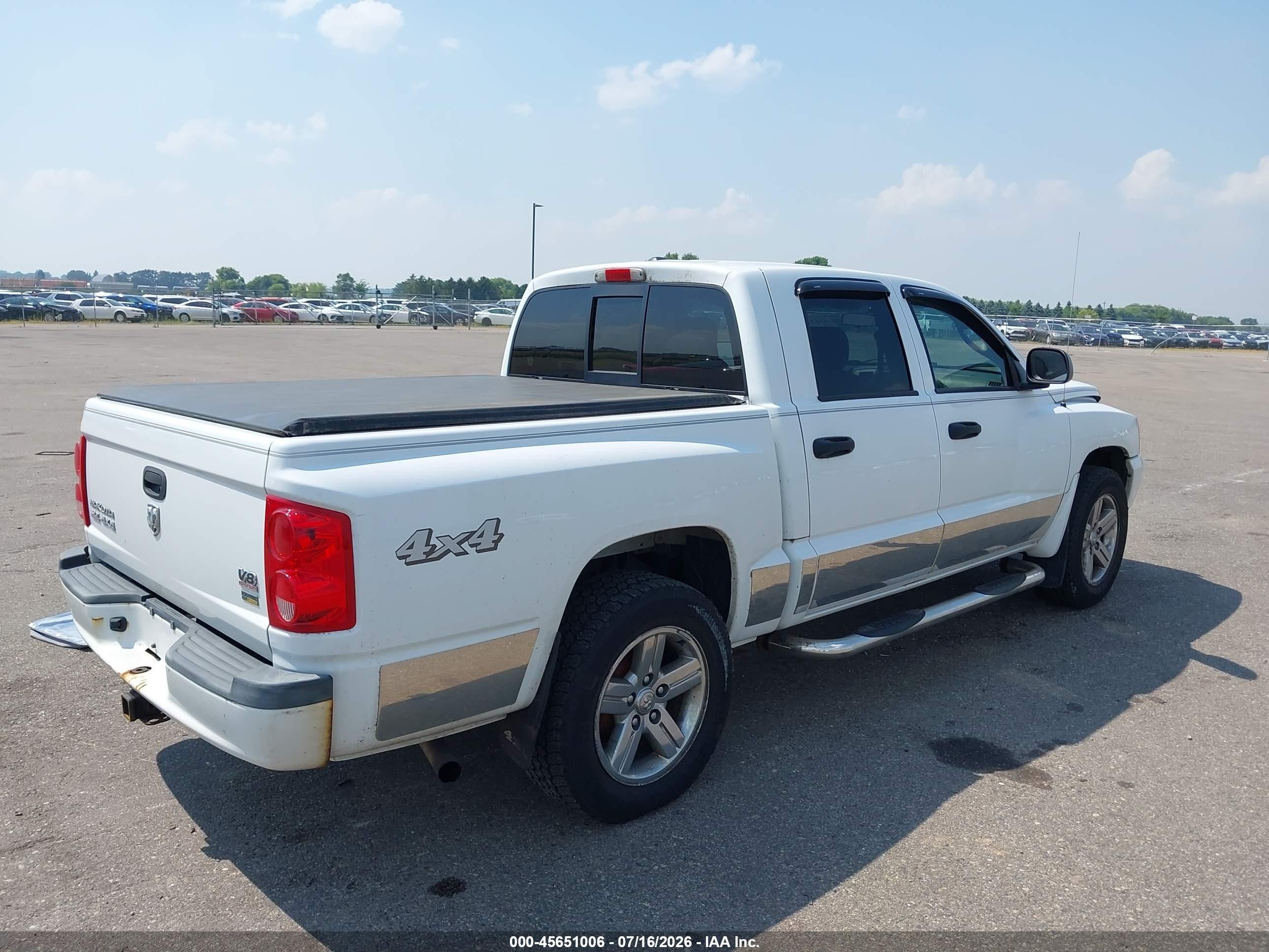 2007 Dodge Dakota Slt White vin: 1D7HW48P87S241416