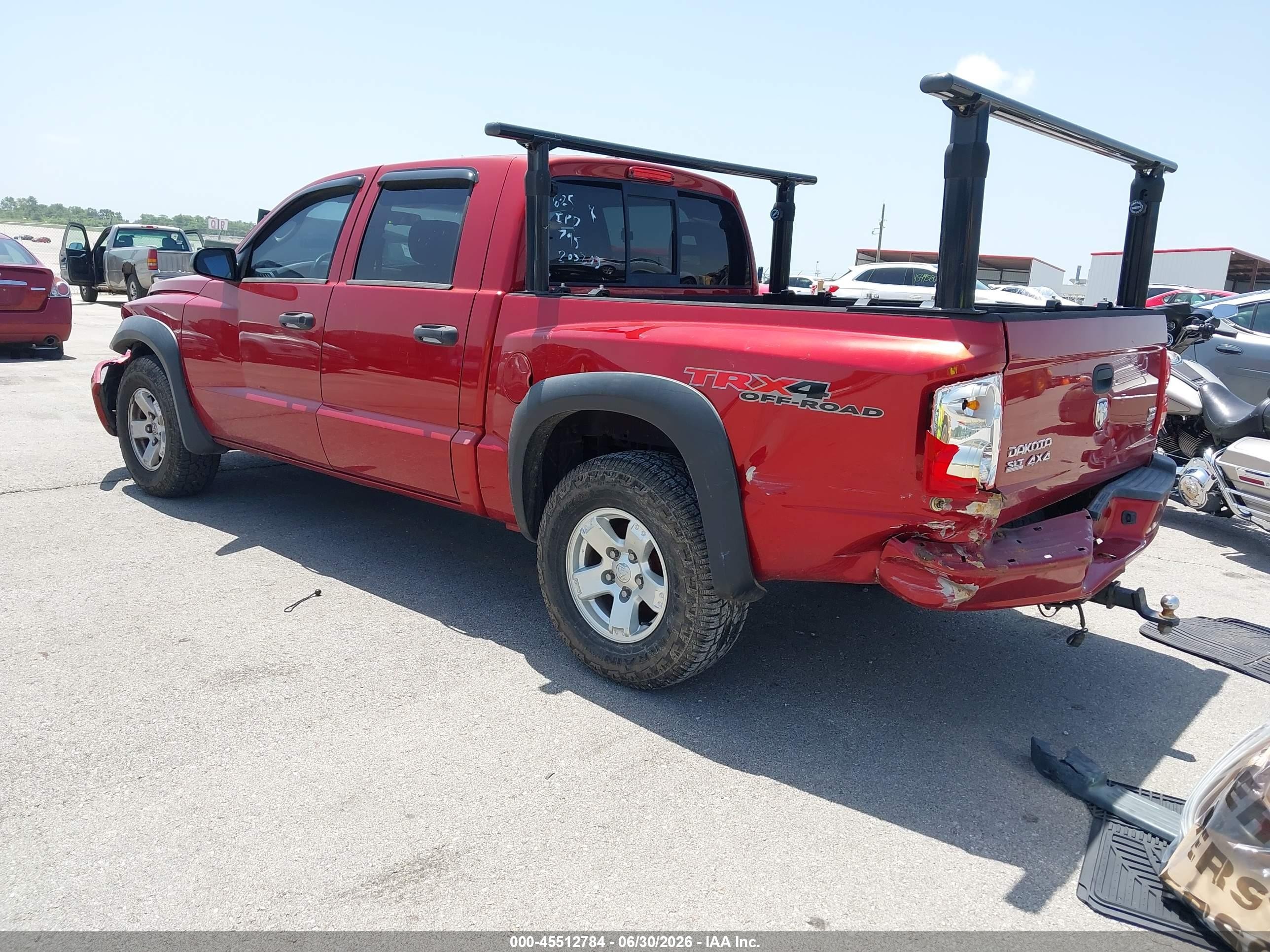 2007 Dodge Dakota Slt Red vin: 1D7HW48PX7S203203