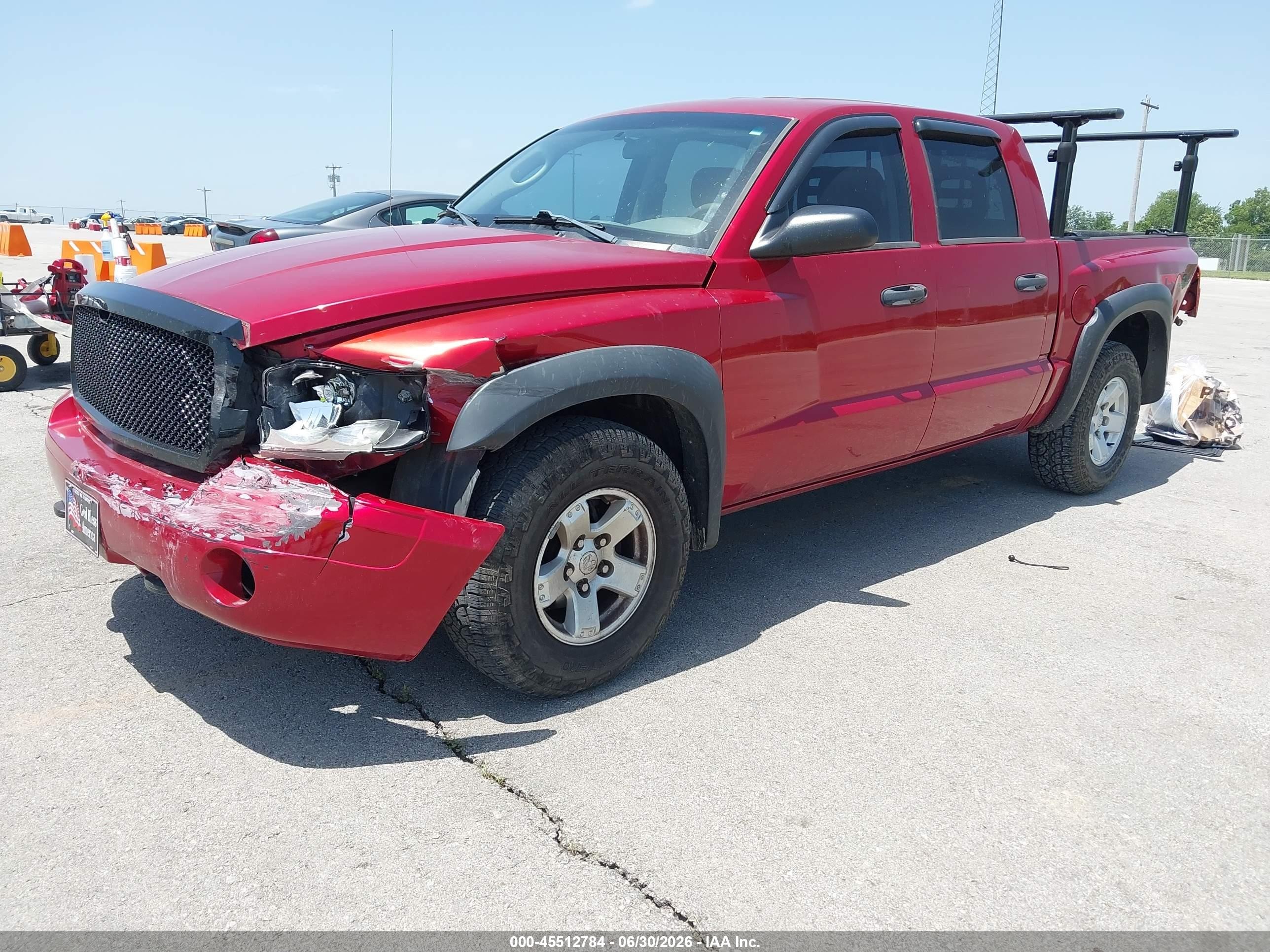 2007 Dodge Dakota Slt Red vin: 1D7HW48PX7S203203
