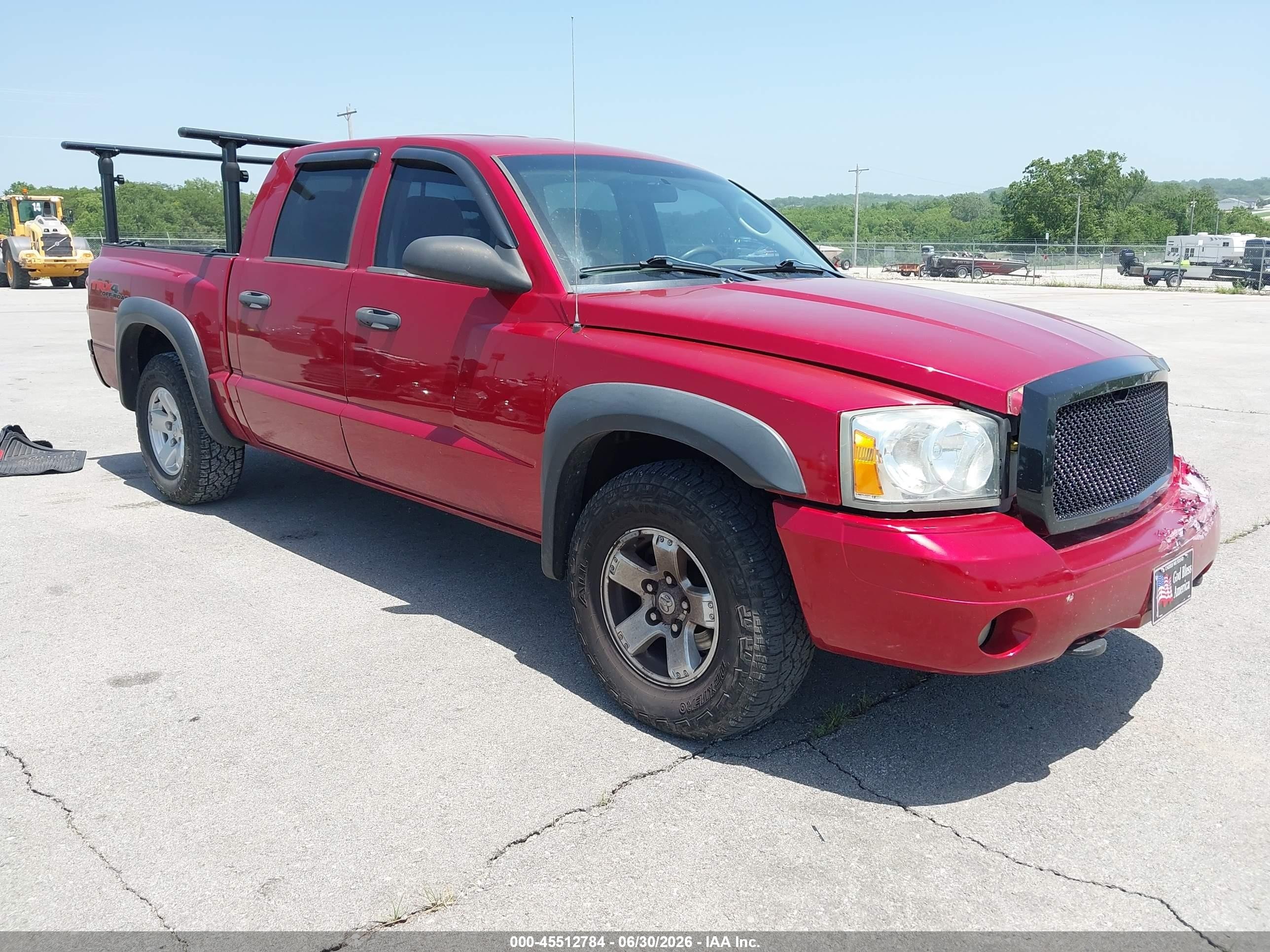 2007 Dodge Dakota Slt Red vin: 1D7HW48PX7S203203