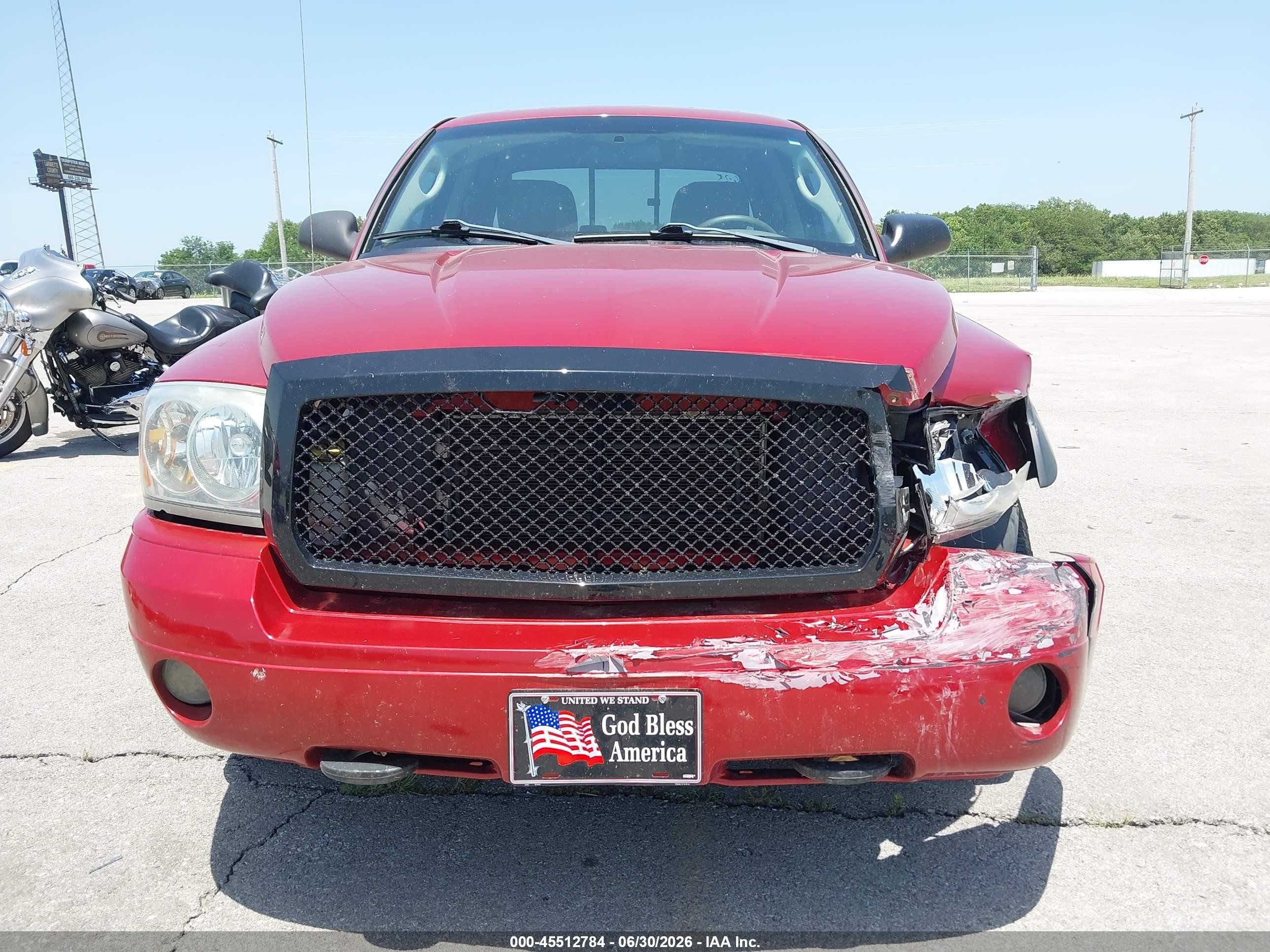 2007 Dodge Dakota Slt Red vin: 1D7HW48PX7S203203