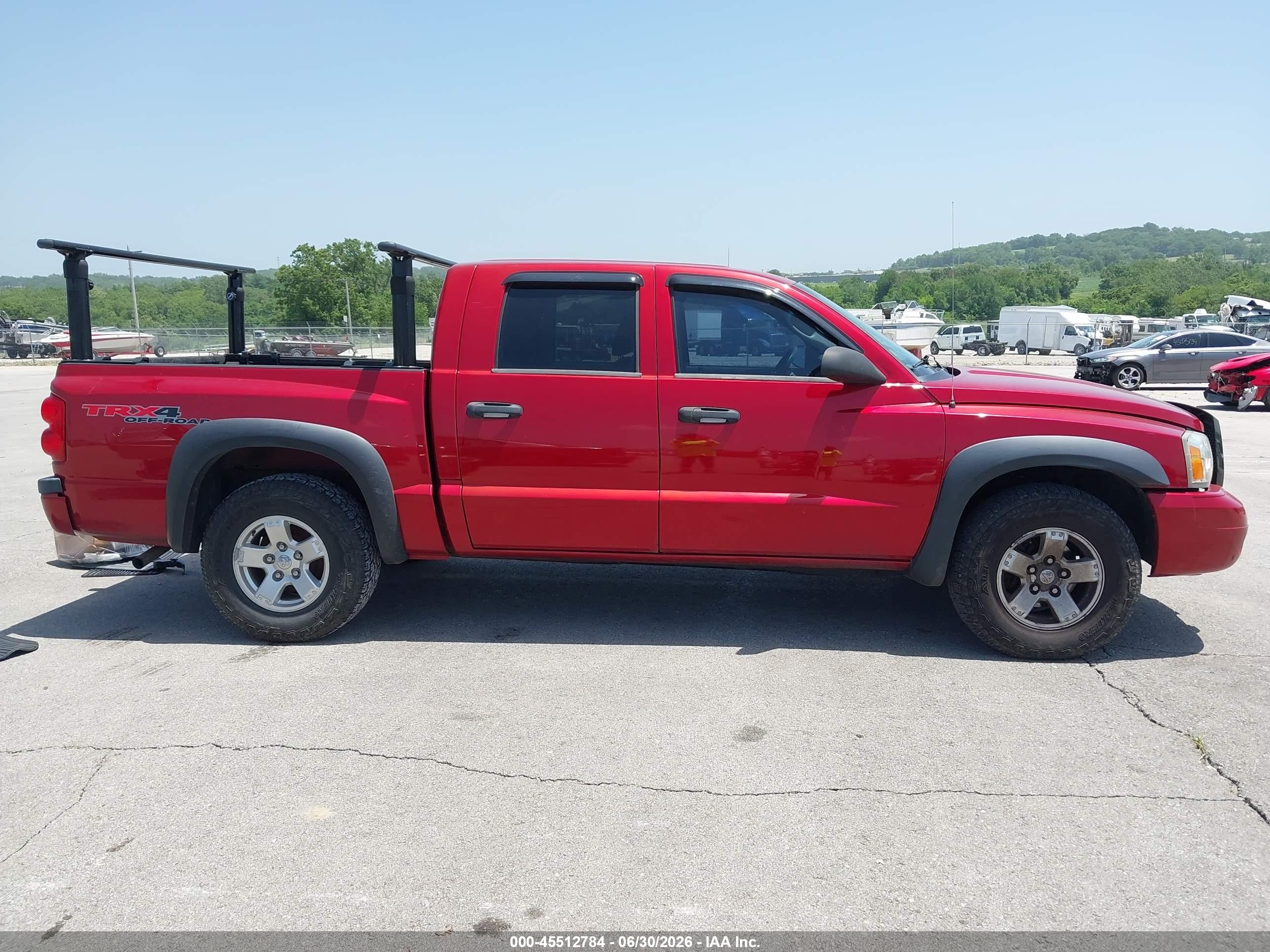 2007 Dodge Dakota Slt Red vin: 1D7HW48PX7S203203