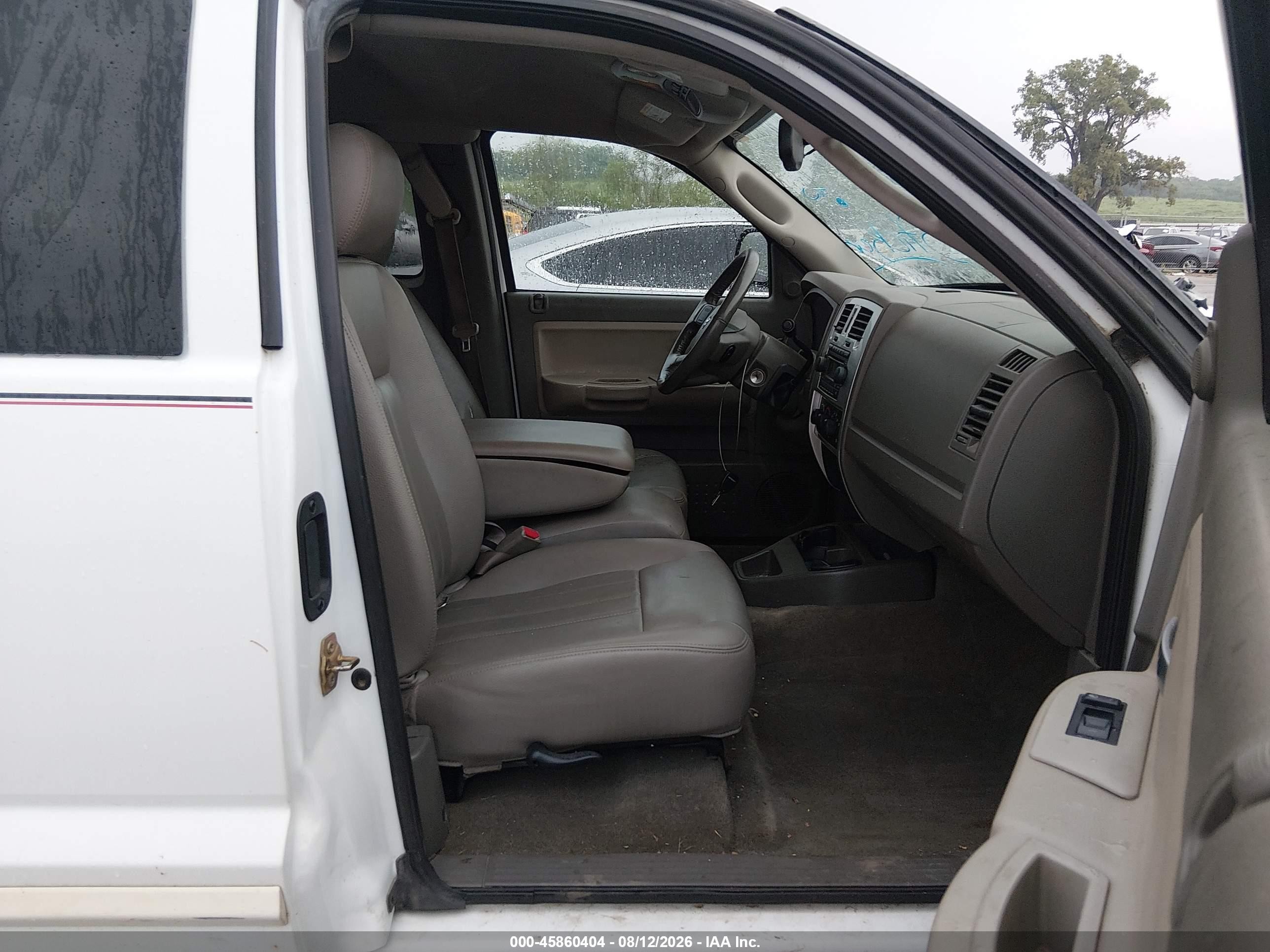 2005 Dodge Dakota Laramie Белый vin: 1D7HW52N05S103850