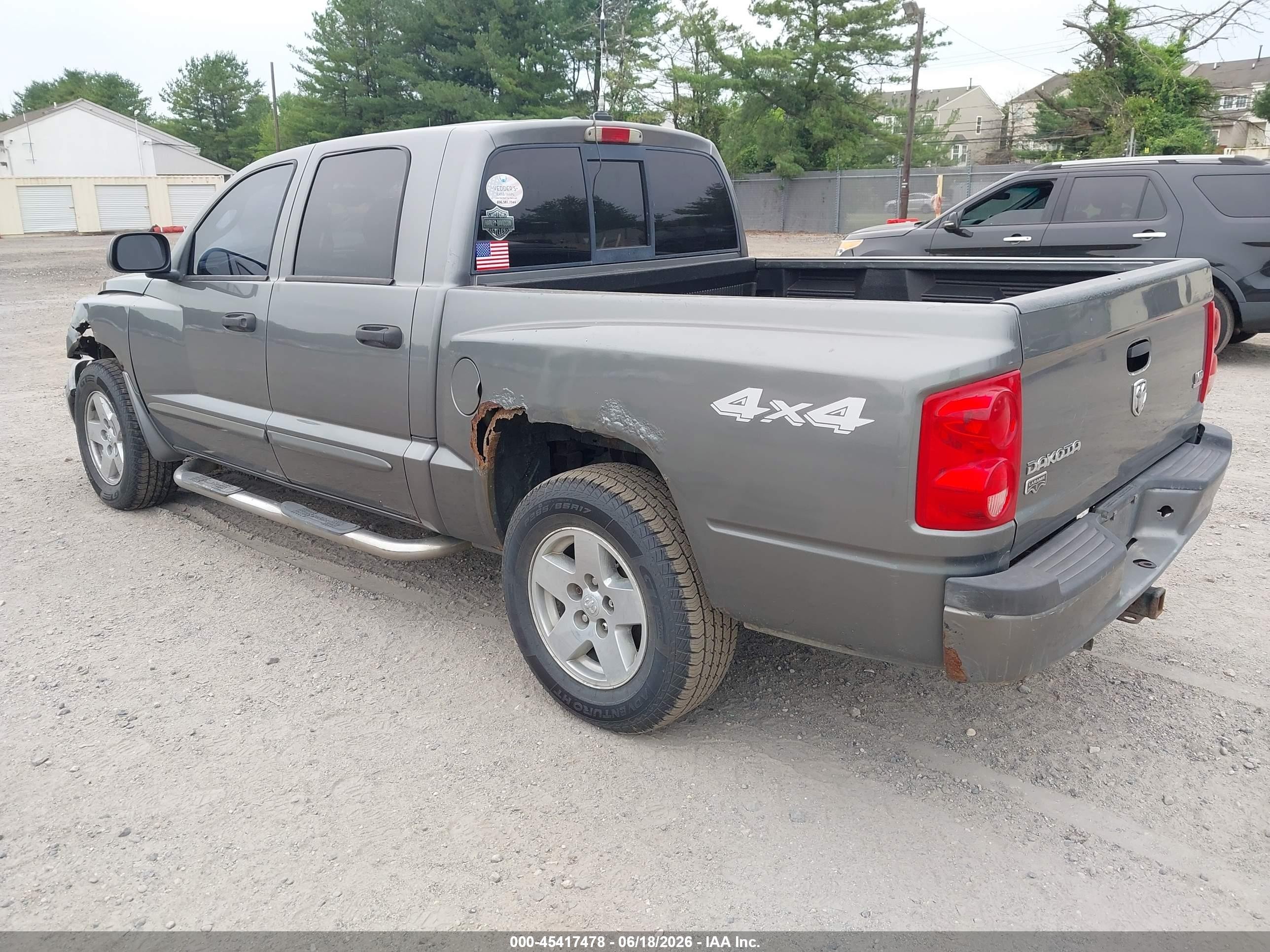 2006 Dodge Dakota Laramie Gray vin: 1D7HW58N06S509376