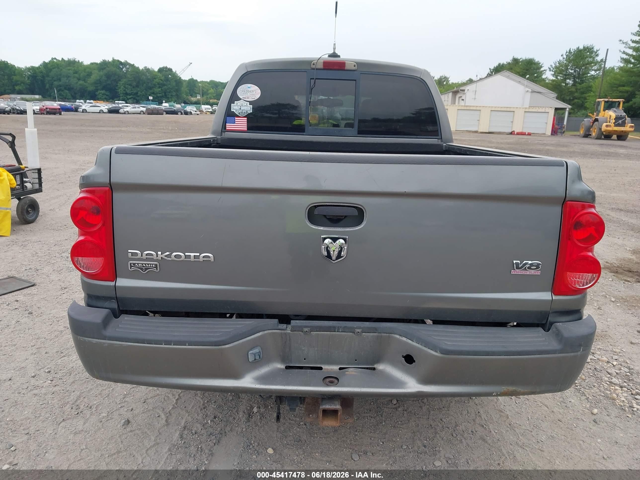2006 Dodge Dakota Laramie Gray vin: 1D7HW58N06S509376