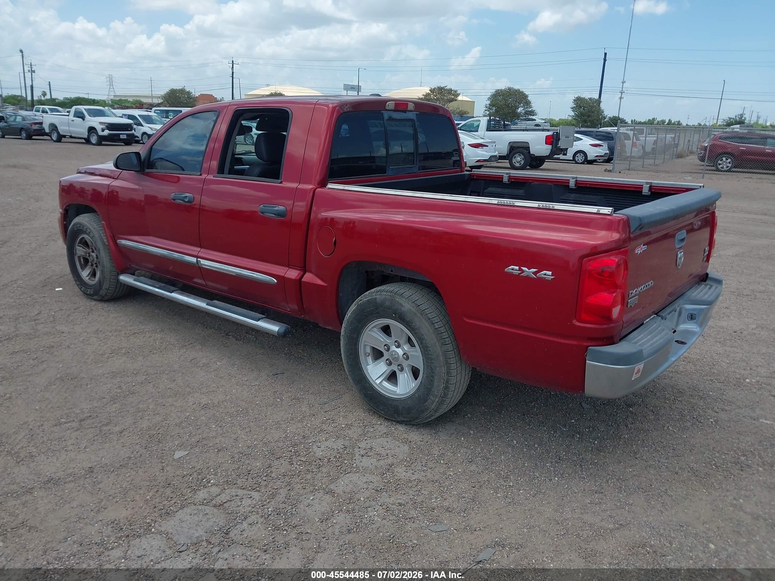 2008 Dodge Dakota Laramie Красный vin: 1D7HW58N08S633554