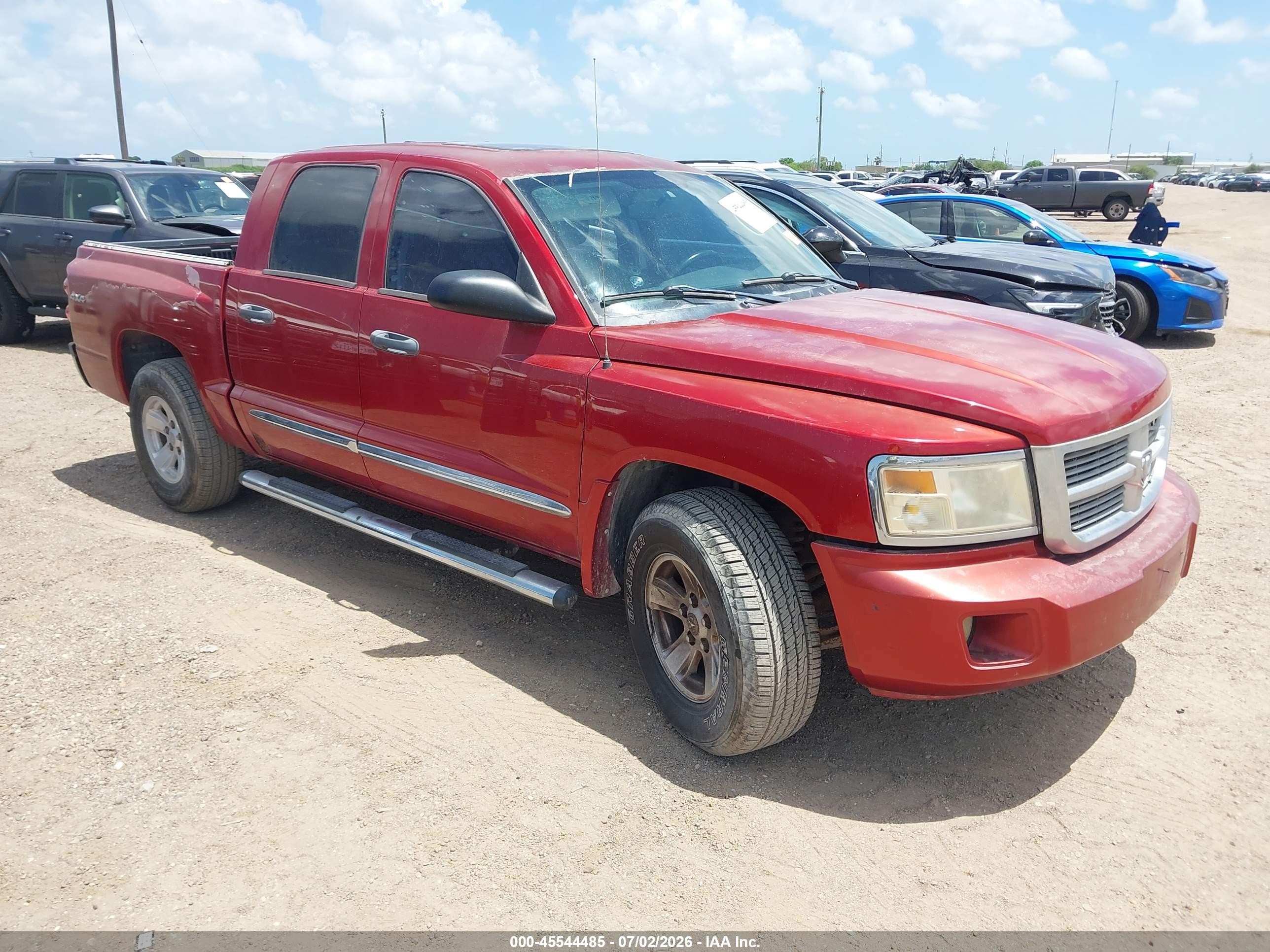 2008 Dodge Dakota Laramie Красный vin: 1D7HW58N08S633554