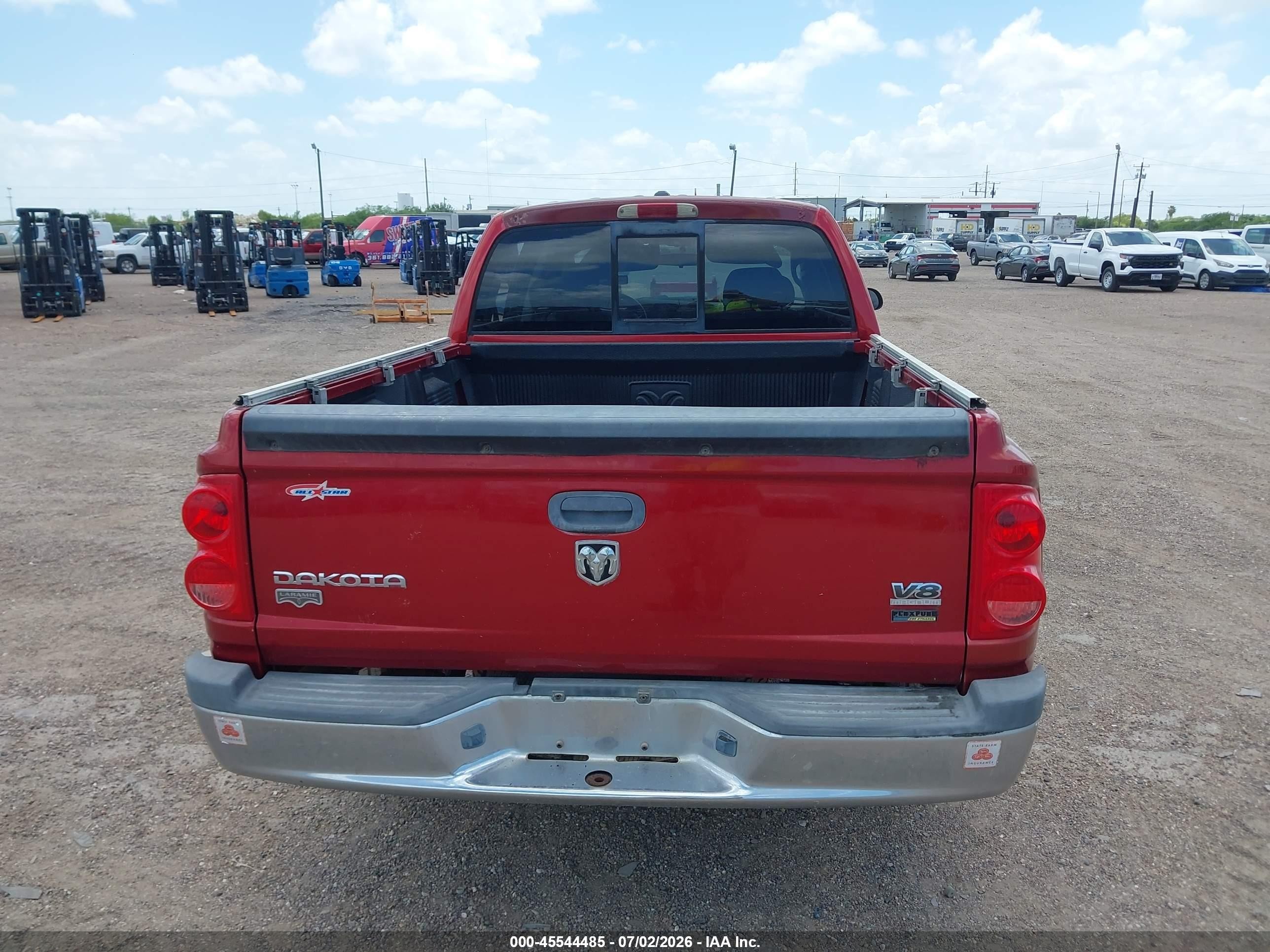 2008 Dodge Dakota Laramie Красный vin: 1D7HW58N08S633554