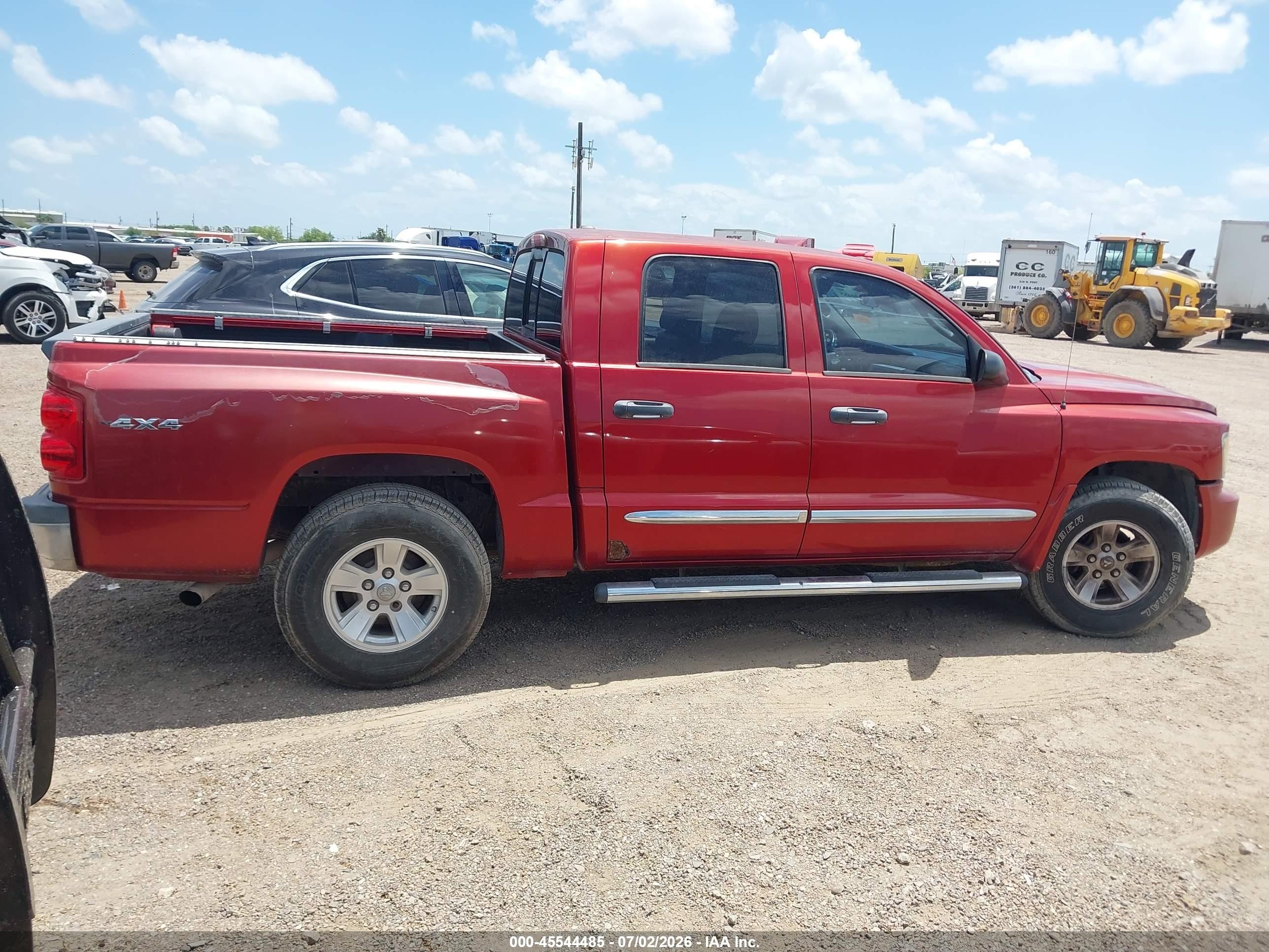 2008 Dodge Dakota Laramie Красный vin: 1D7HW58N08S633554