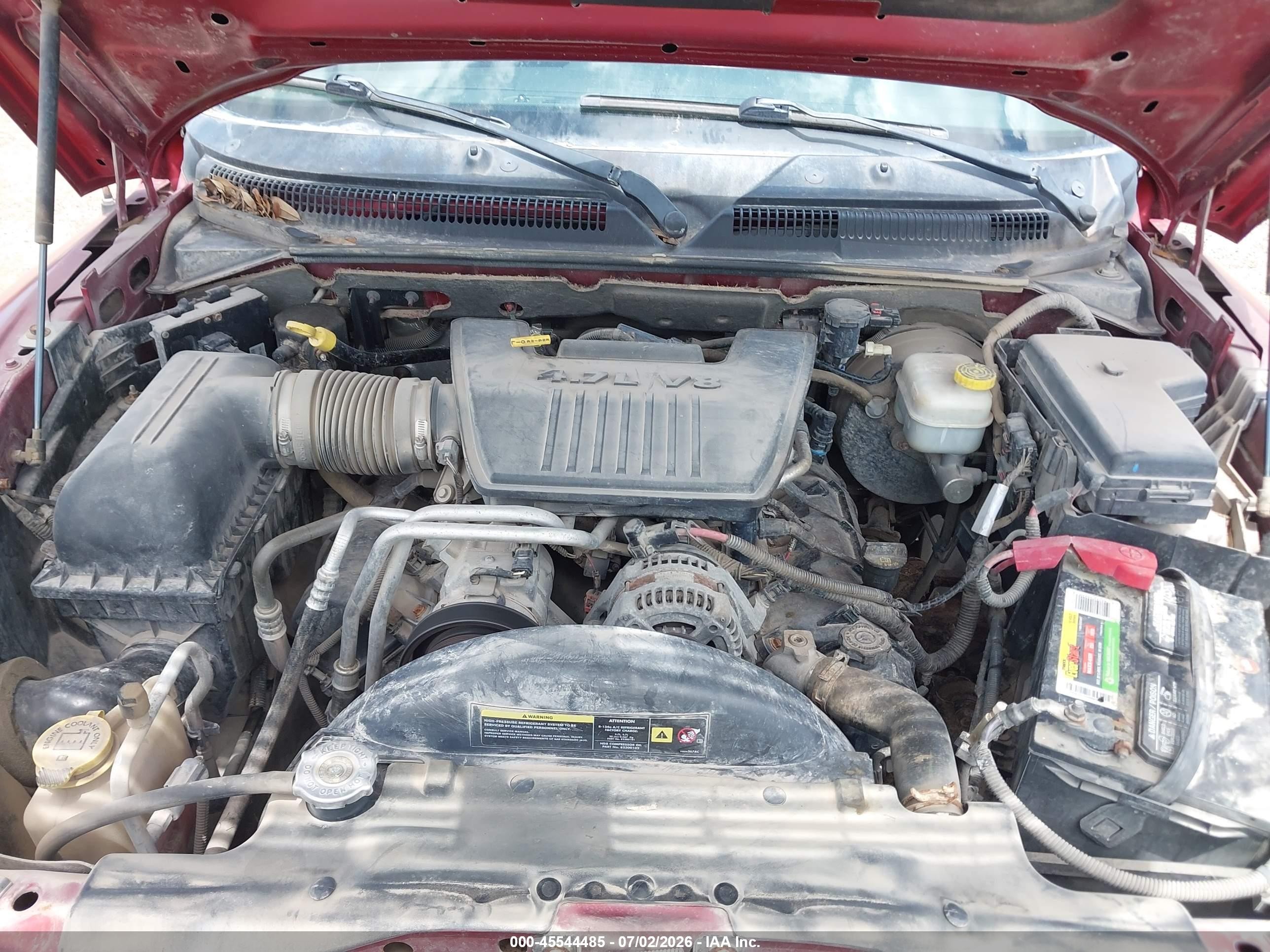 2008 Dodge Dakota Laramie Красный vin: 1D7HW58N08S633554