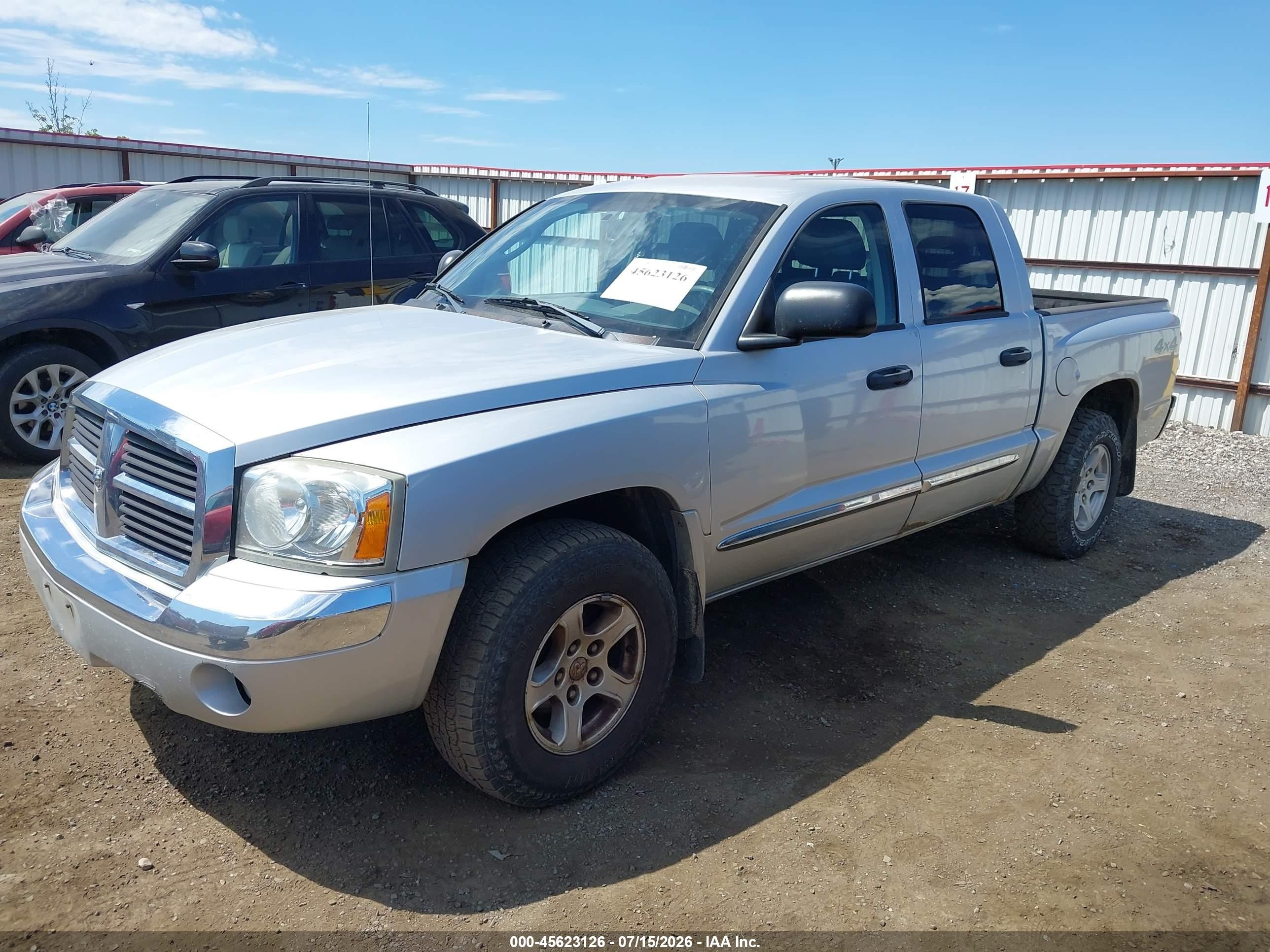 2006 Dodge Dakota Laramie Silver vin: 1D7HW58N36S589580