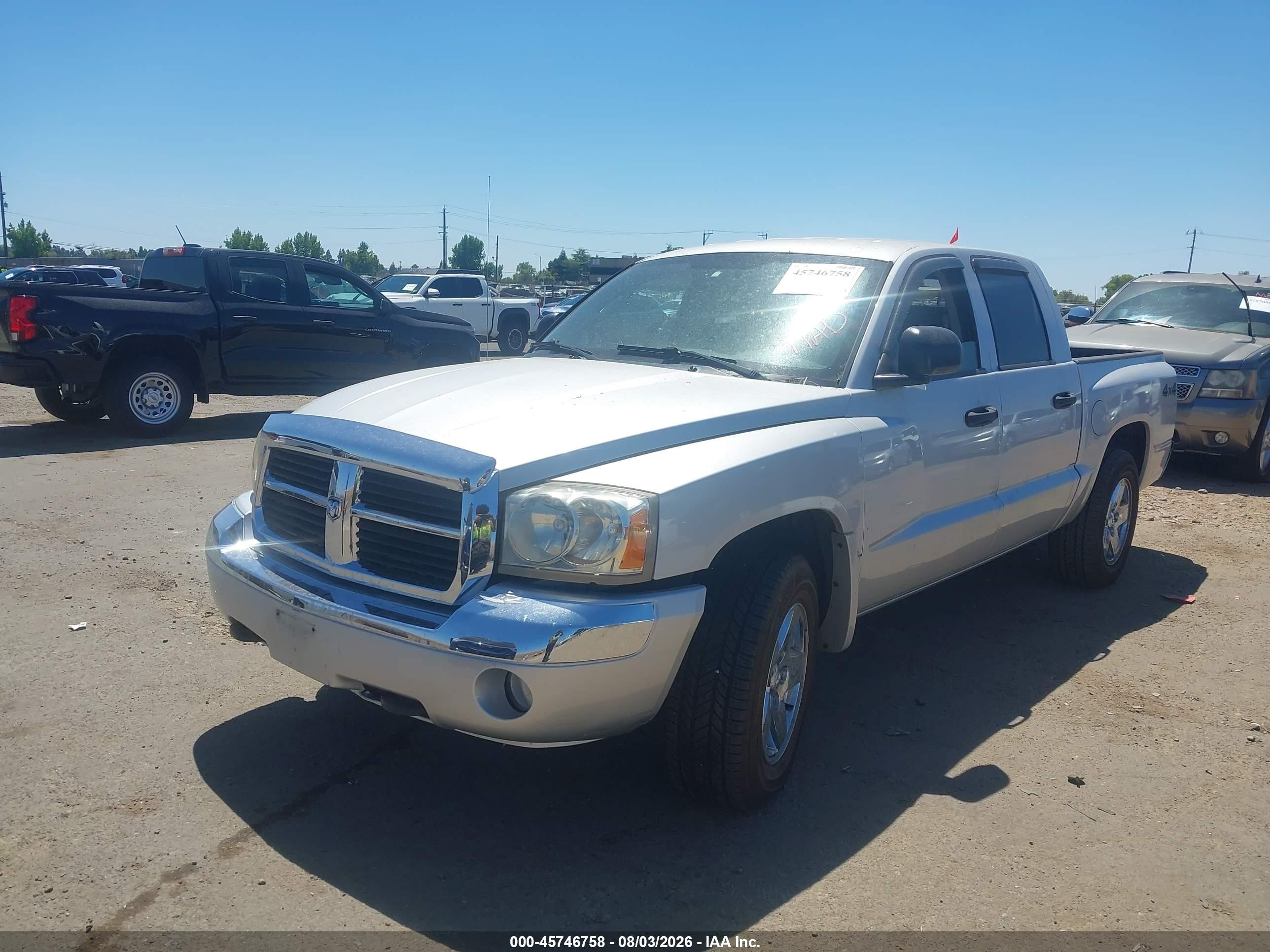 2005 Dodge Dakota Laramie Silver vin: 1D7HW58N45S214604