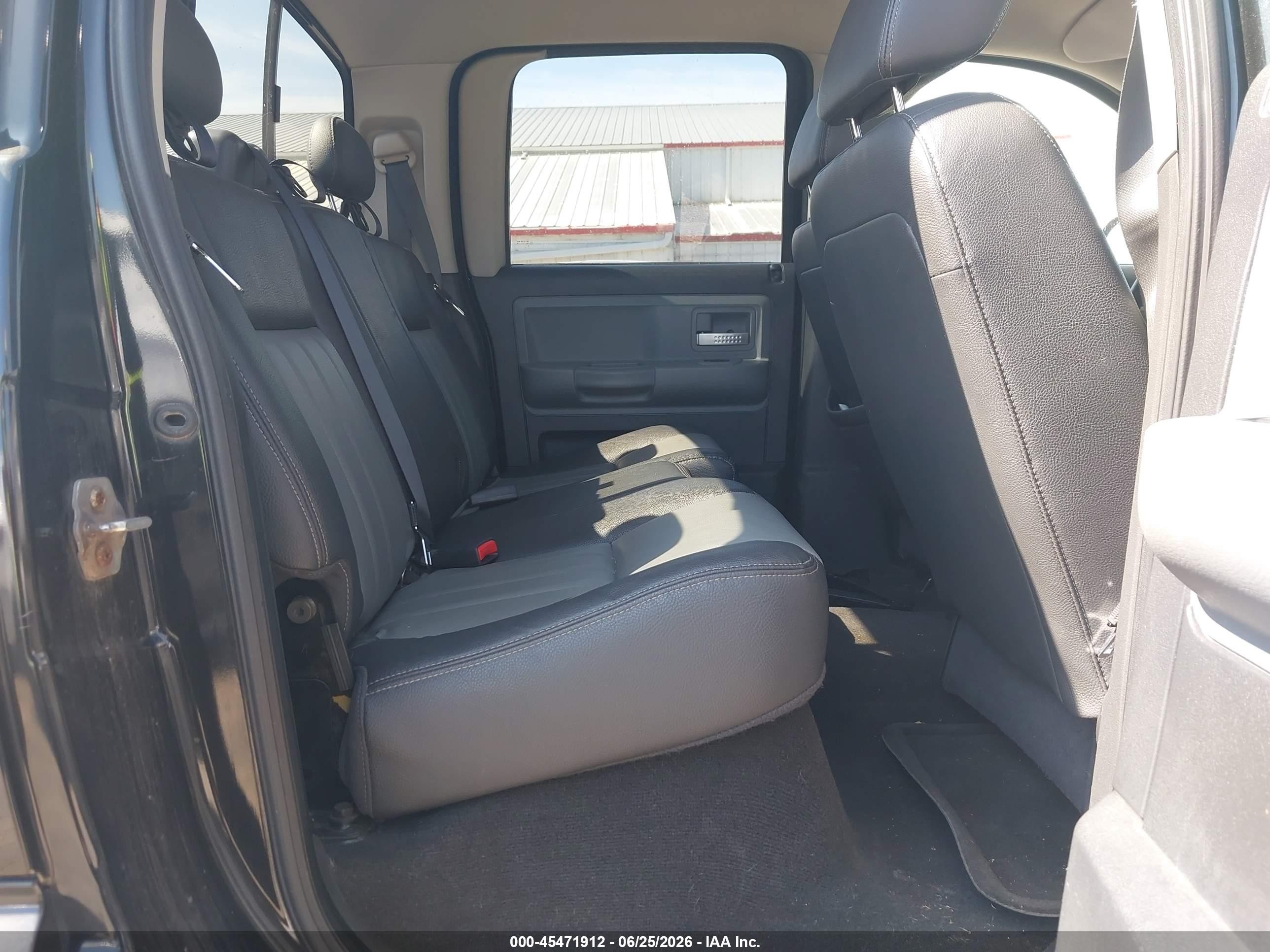 2008 Dodge Dakota Laramie Black vin: 1D7HW58N58S593570